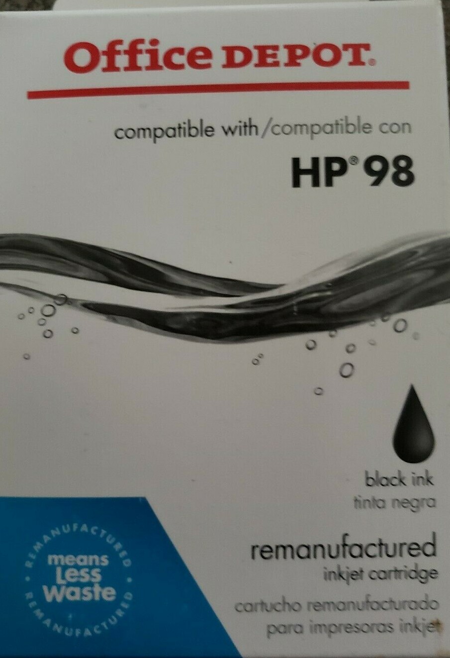 Office Depot Brand ~ HP 98 ~ BLACK Ink Cartridge ~ 659-635 ~ NIB