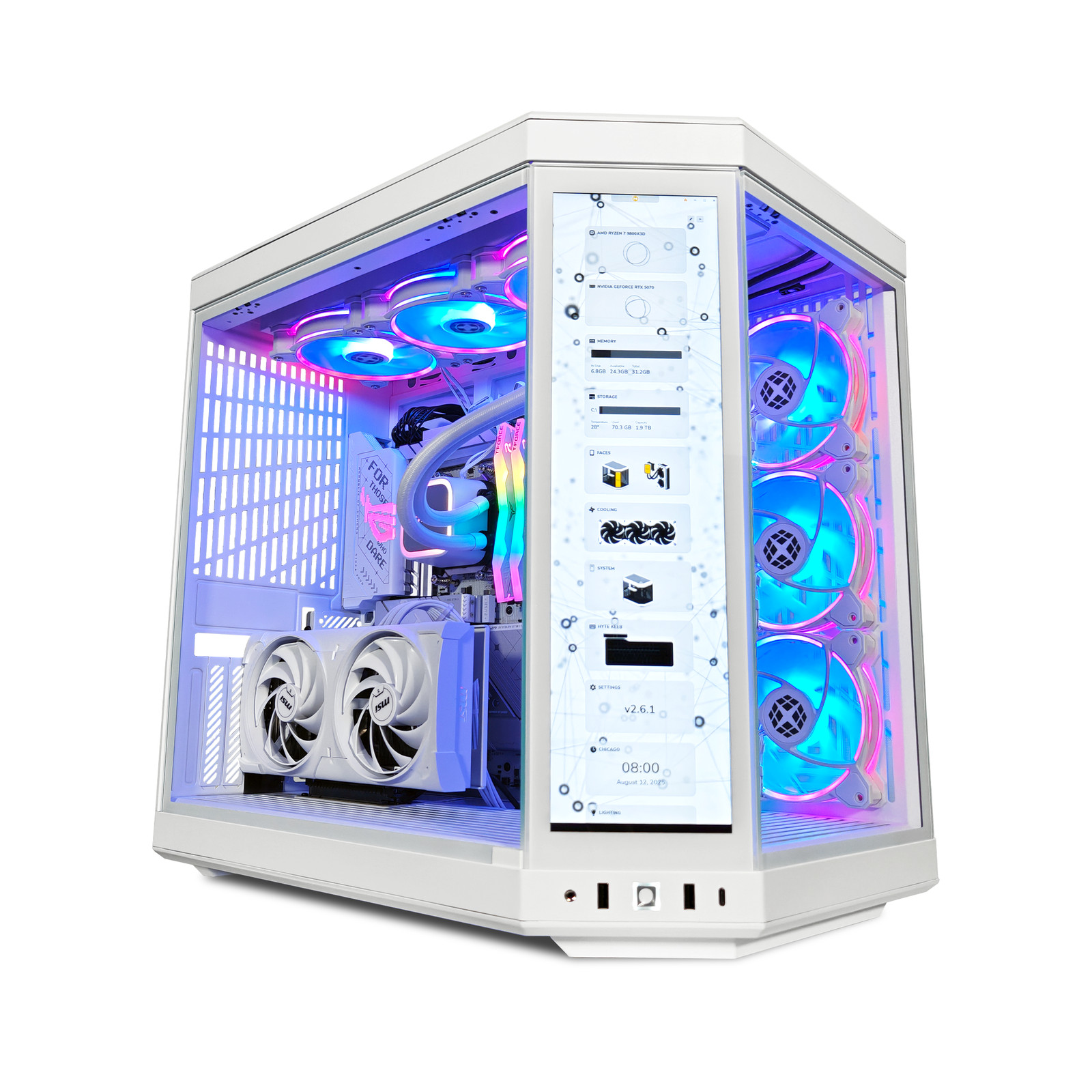 Y70 Ghost Extreme (AMD Ryzen 7 9800X3D, RTX 5070, 2TB SSD, 32GB RAM) Gaming PC