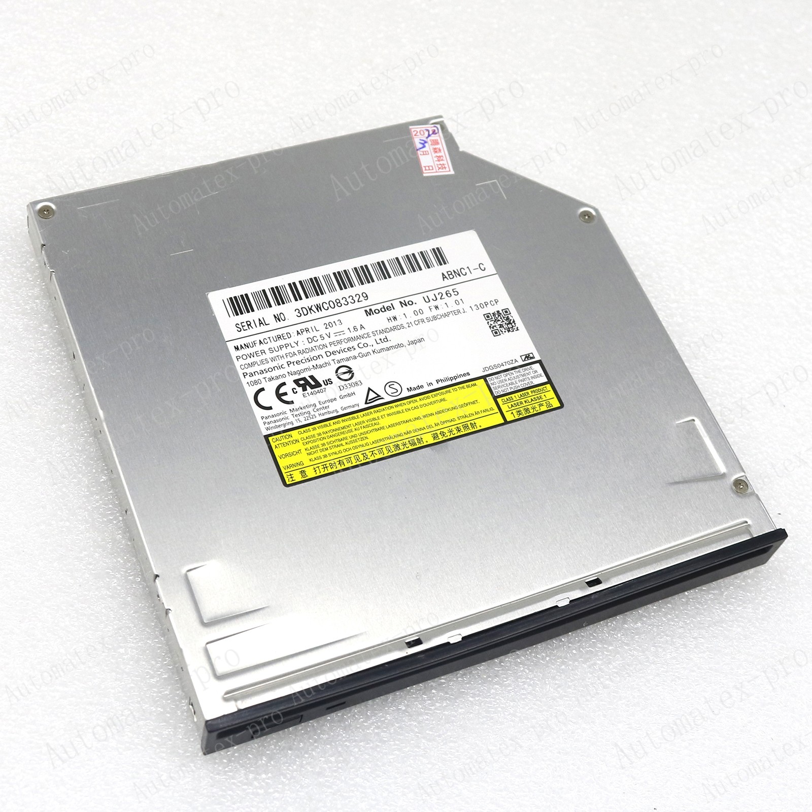1PS For Panasonic UJ265 Slot in Blu-ray Burner DVD Drive Player 12.7mm SATA NEW