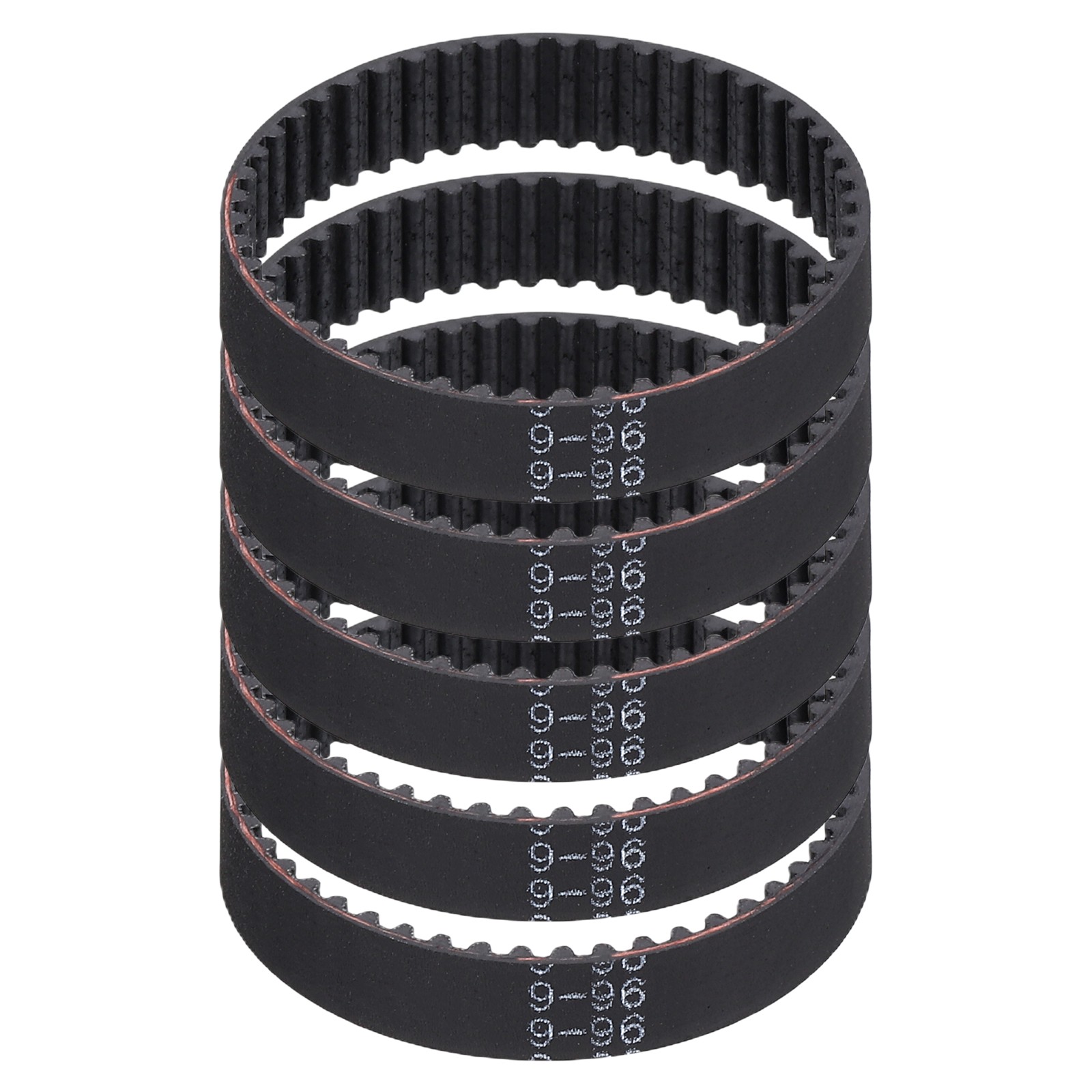 96mm GT-2 Timing Belt, 5pcs 6mm Width 2mm Pitch 3D Printing Closed Loop, Black