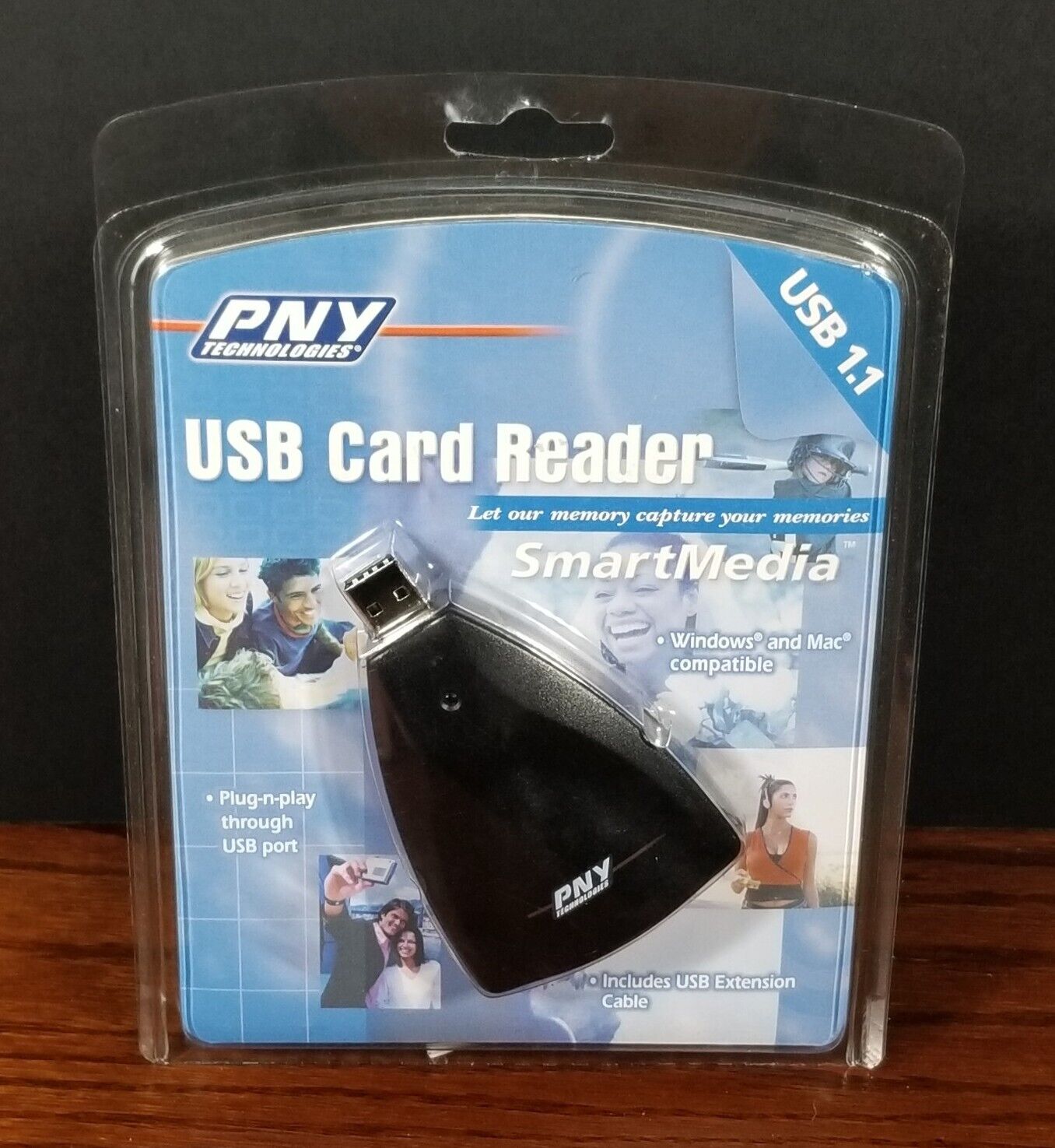 PNY Technologies USB Card Reader Compactflash 1.1 Windows/Mac Compatible New NIP