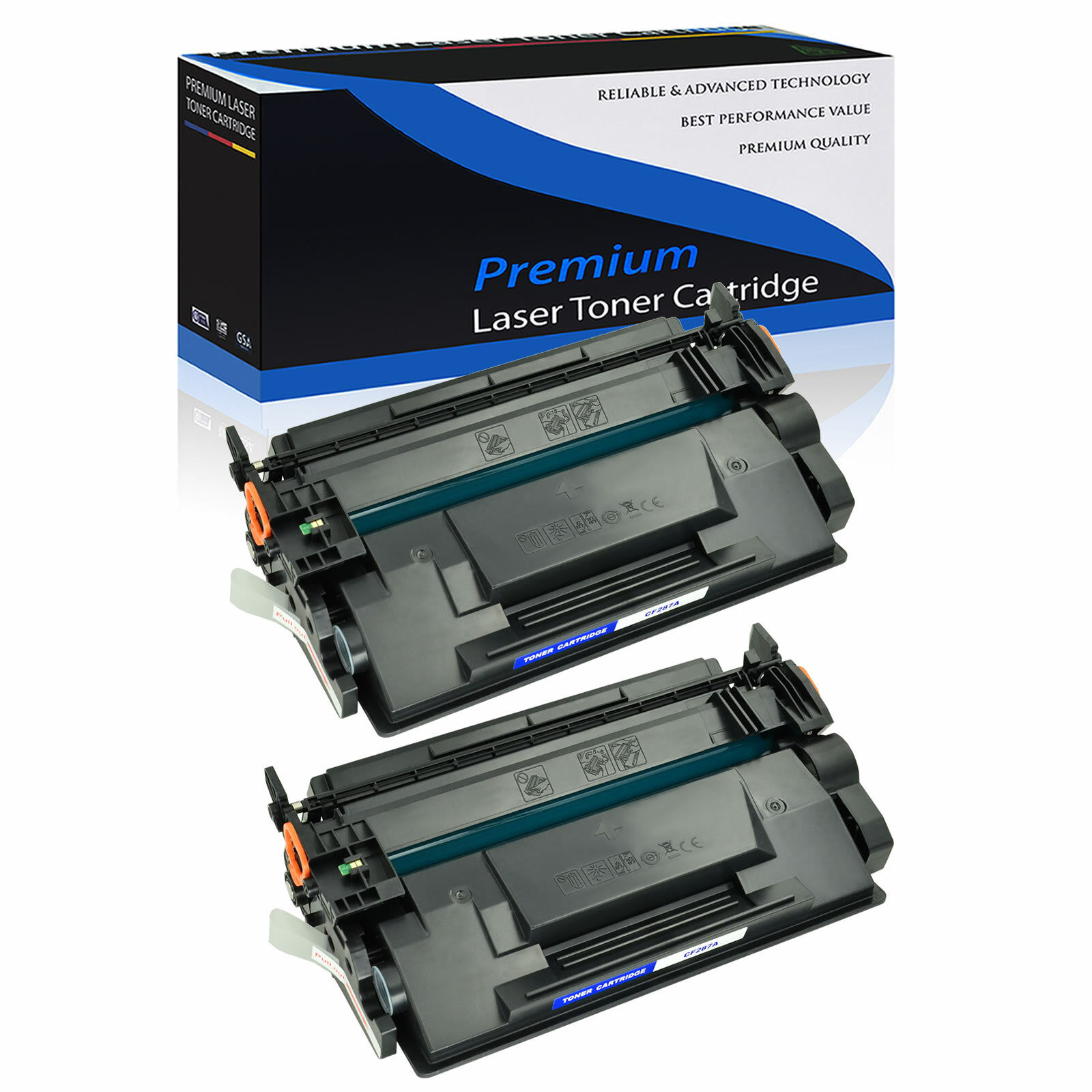2PK CF287A 87A Toner Cartridge For HP LaserJet Pro M501 M501dn M501n Printer