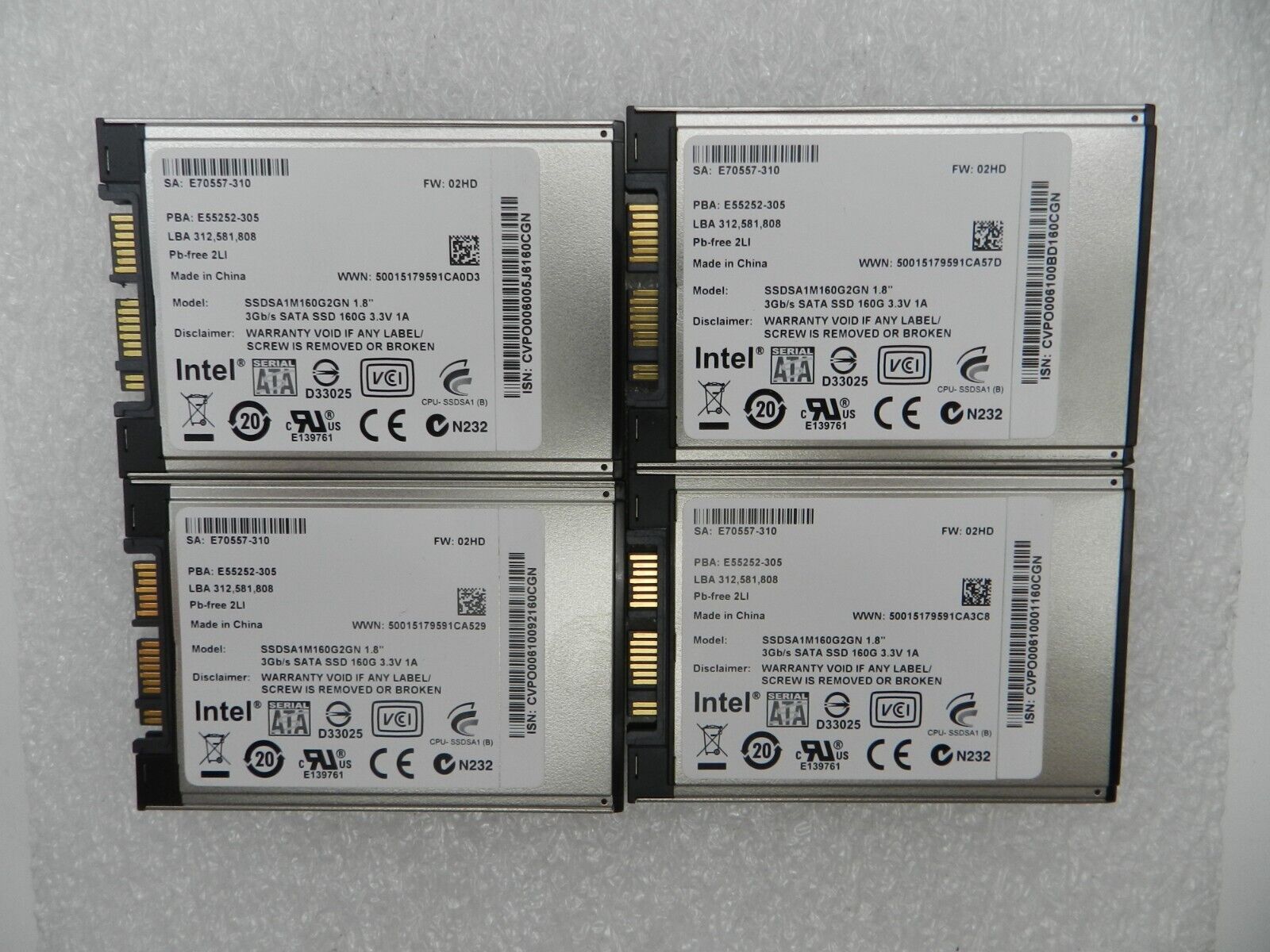 Intel 160GB SSDSA1M160G2GN 1.8