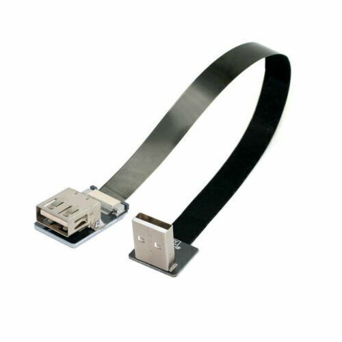 Xiwai Up Angled USB 2.0 Type-A Male to Female Extension Data Flat Slim FPC Cable