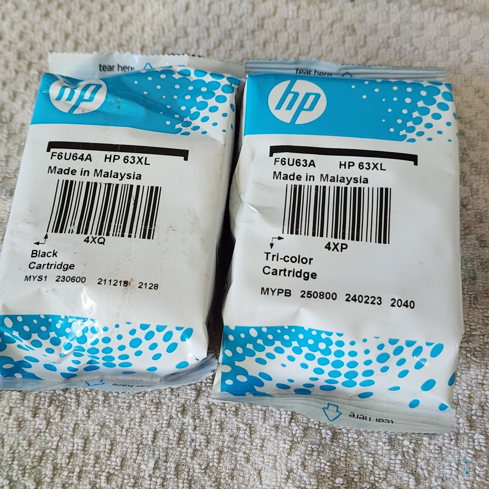 HP 63XL Black With 63XL Tricolor Ink Cartridge Genuine Sealed Lot Of 2 2025 2023