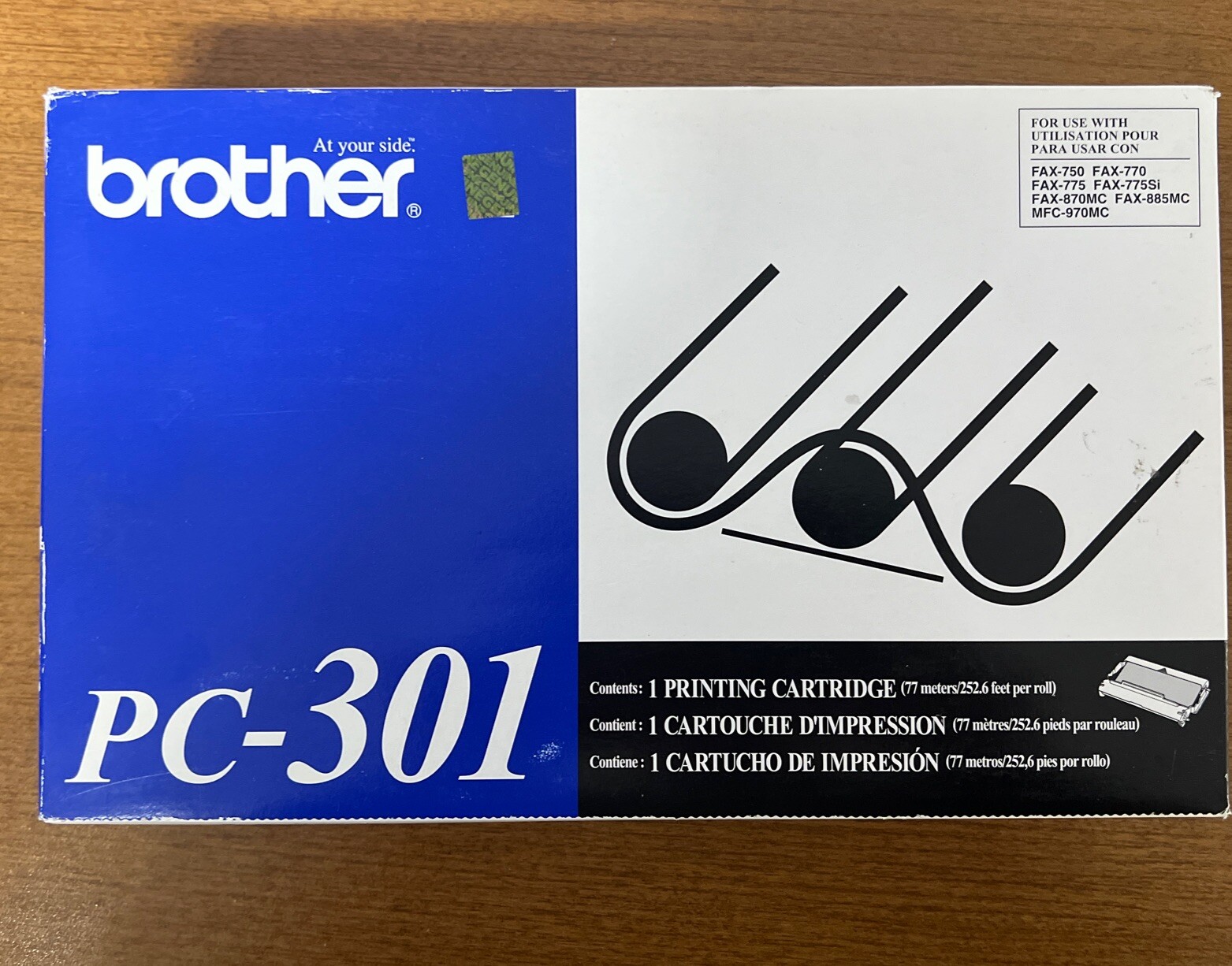 Brother PC-301 Thermal Transfer Printing Cartridge - Black (1 Pack)
