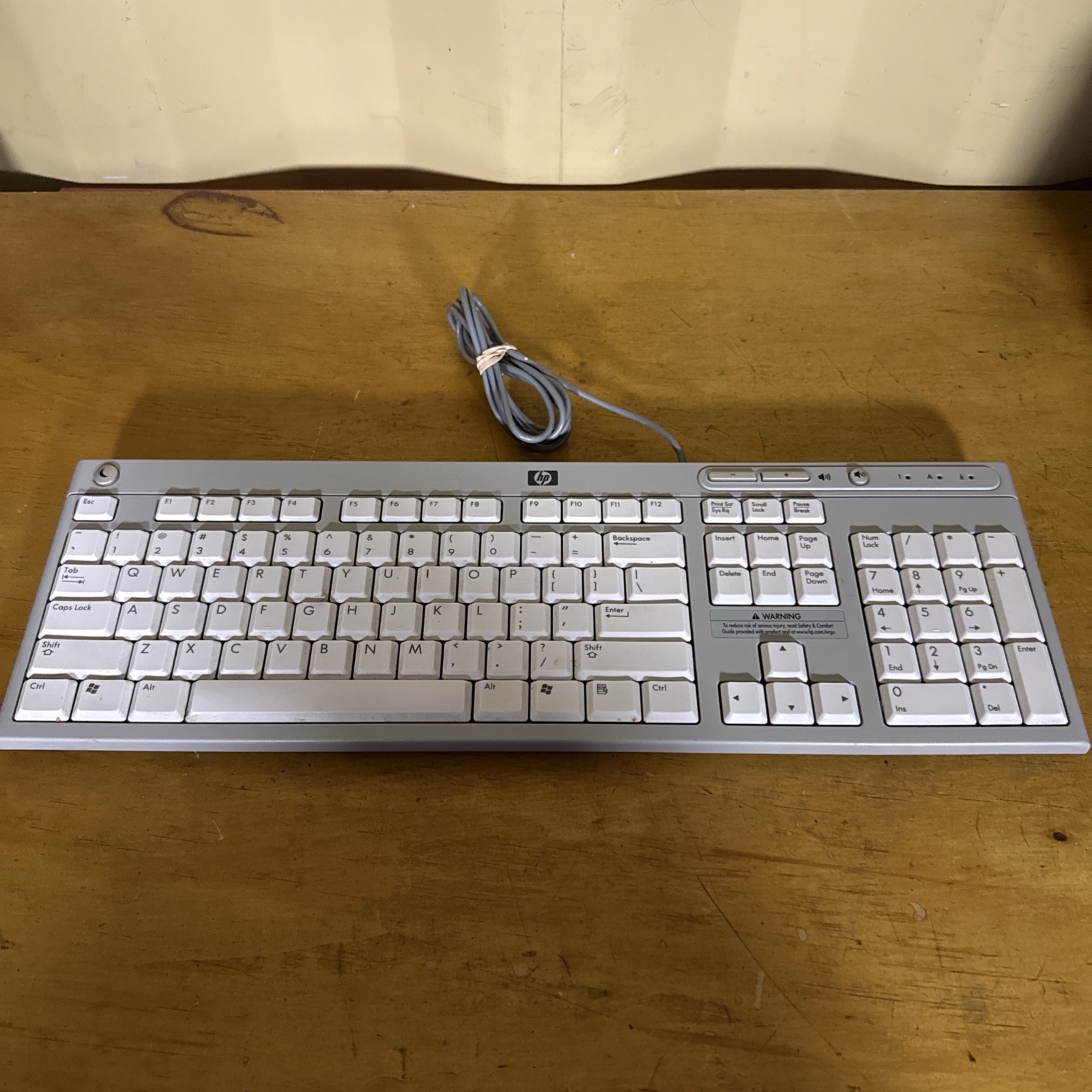 Vintage HP 5137 Gray PS/2 Keyboard #5188-0992