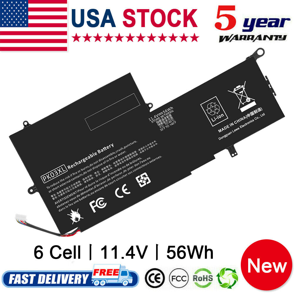 PK03XL 56Wh 6 Cell Battery For HP 789116-005 4810A SPECTRE 13-4000 13-4003DX