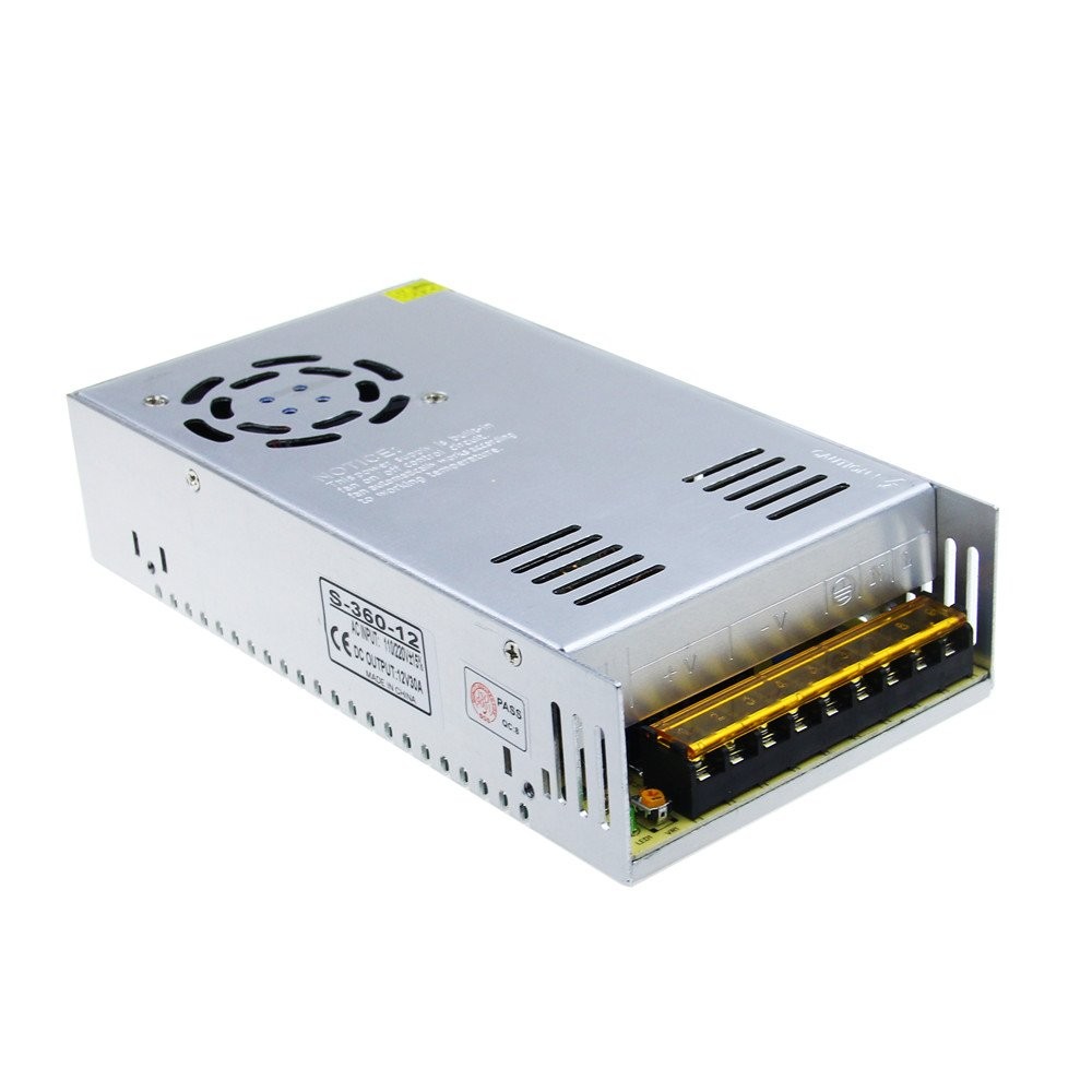 ALITOVE AC 110V/220V to DC 12V 30A 360W Universal 360W, Silvery 1 Pack