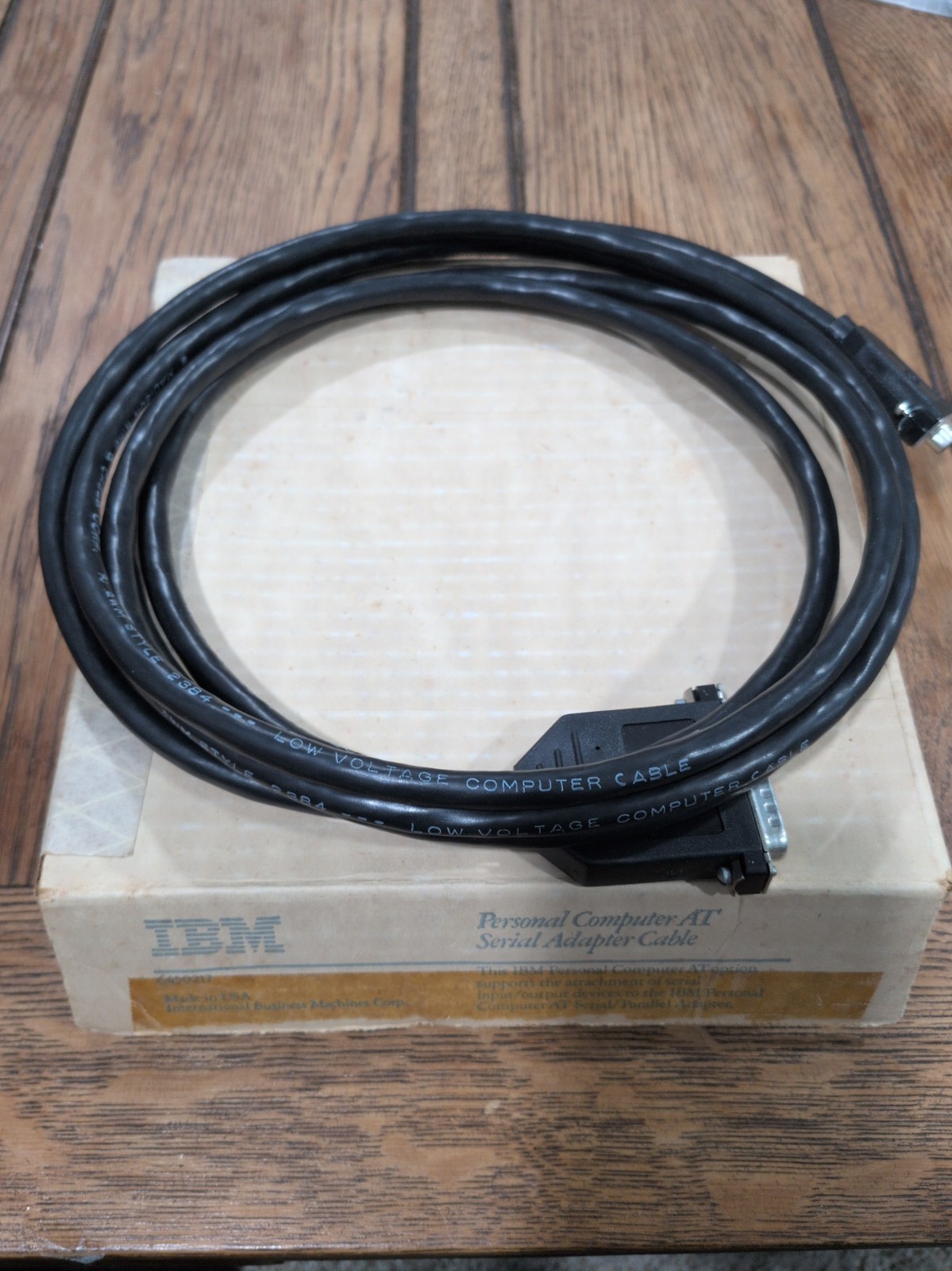 Rare IBM Personal Computer AT Serial Adapter Cable in Original Box : 6450217