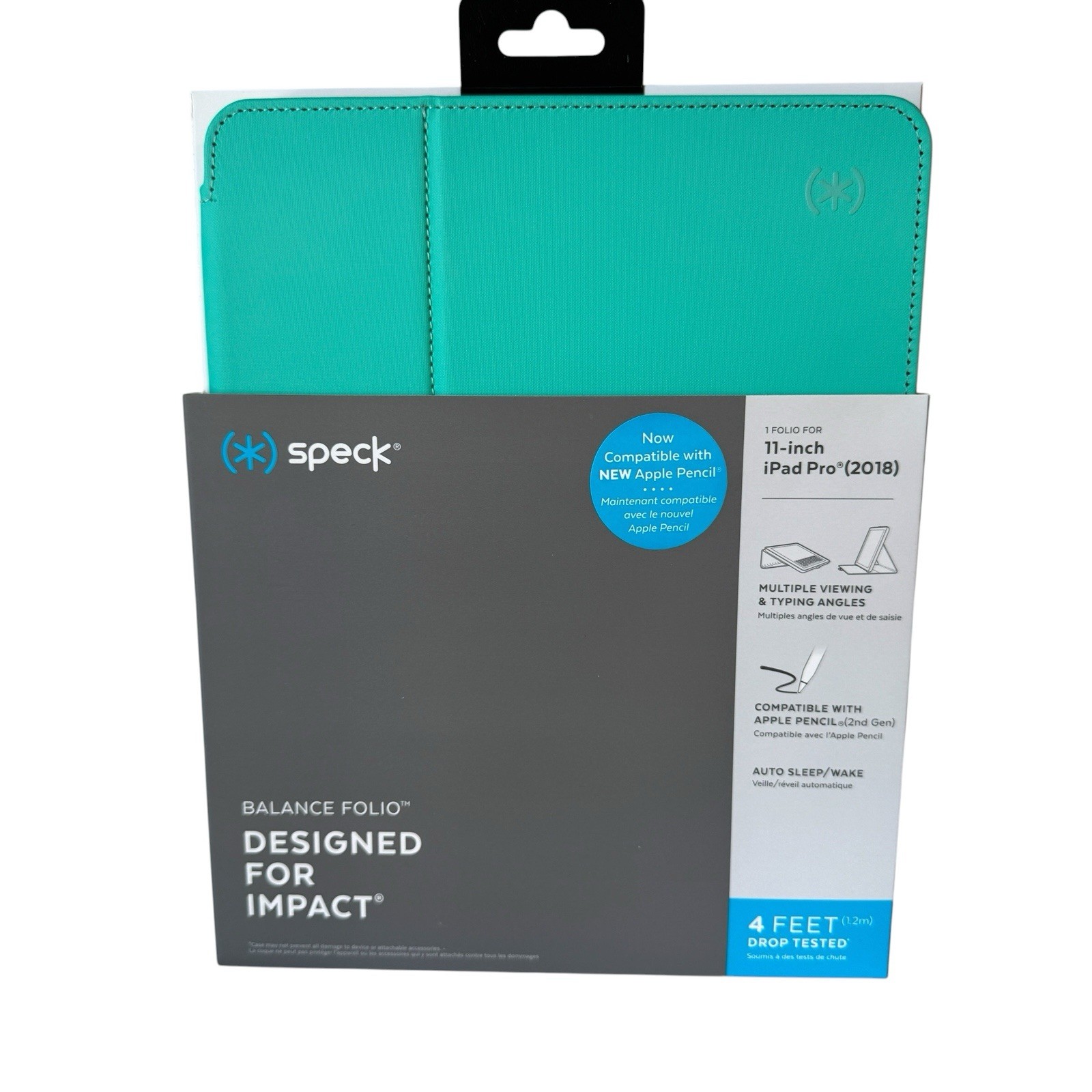 NEW Speck Balance Folio iPad Protective Case Stand For 11-inch iPad Tropic Teal