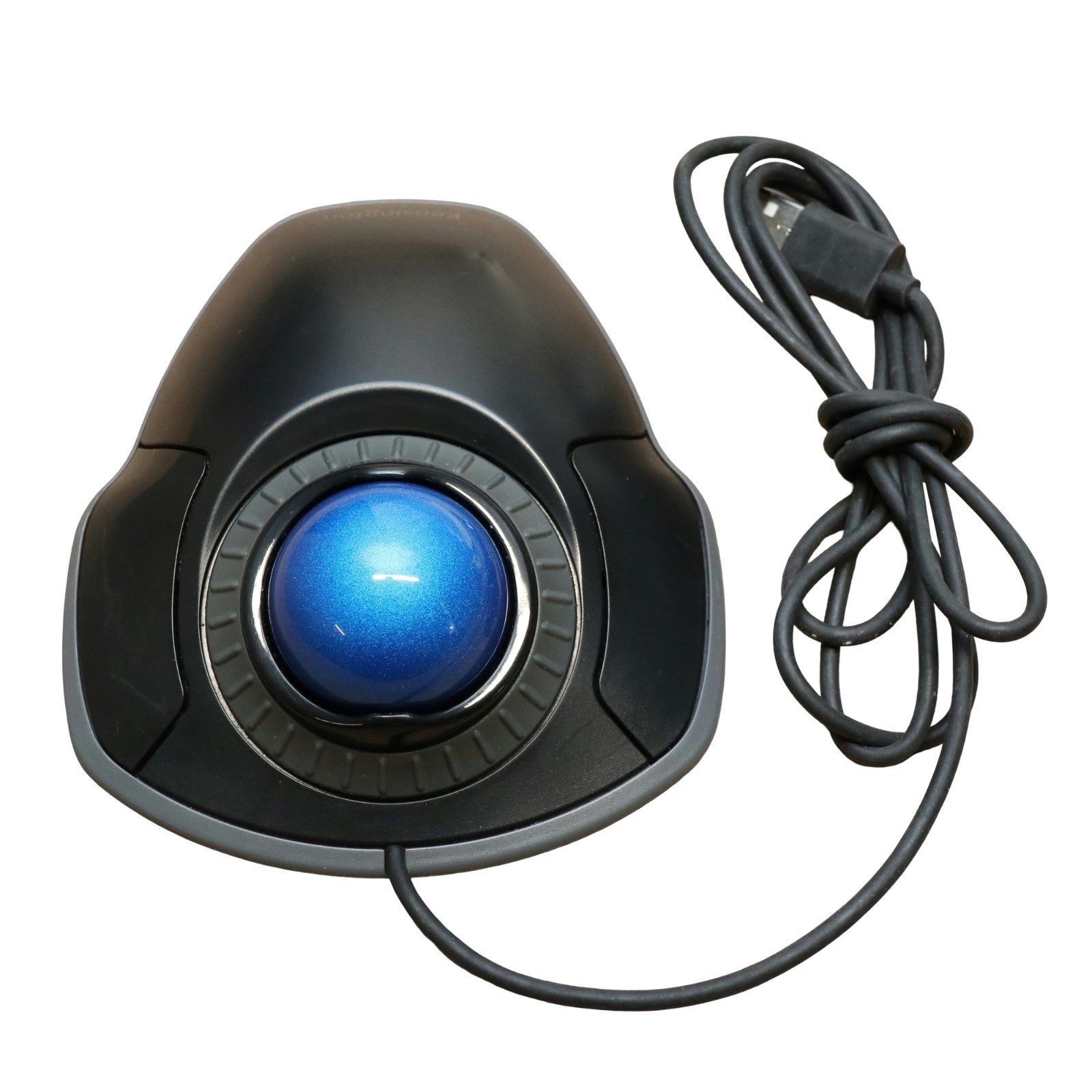 Kensington K72337US m01555 Orbit Trackball Mouse - Black Blue Ball Scroll Ring
