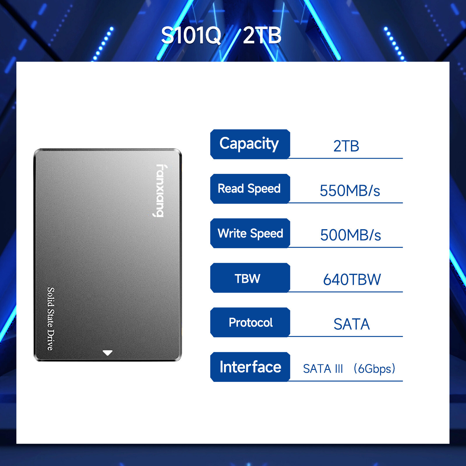 Fanxiang 128GB 256GB 512GB 1TB 2TB 4TB 2.5" SATA 3 6GB/s Internal SSD PC/MAC Lot