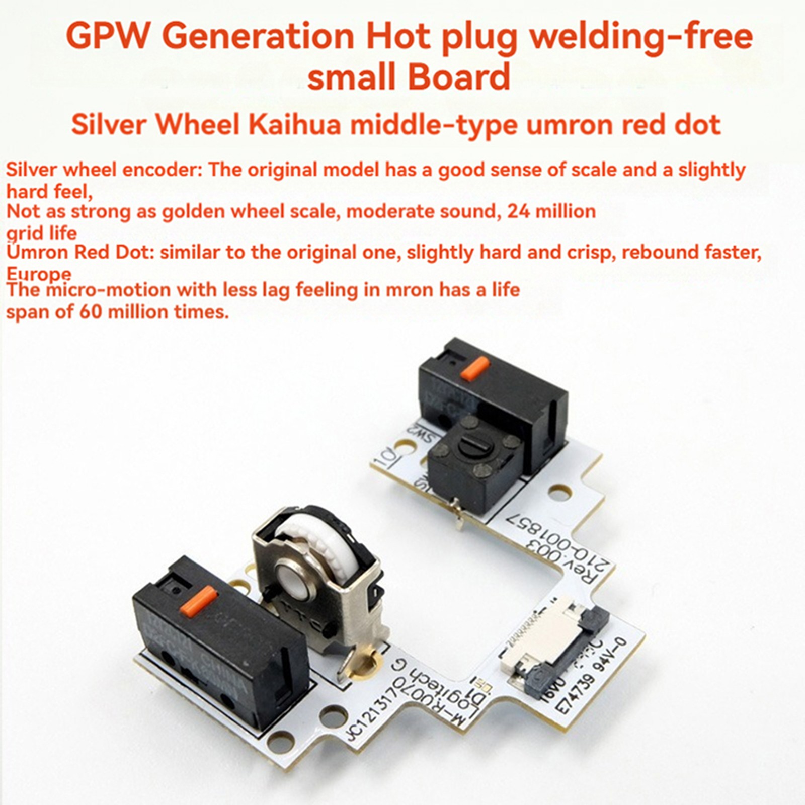 Mouse No Soldering Micro Change Hot Swappable Button Board for Logitech GPW Gen1