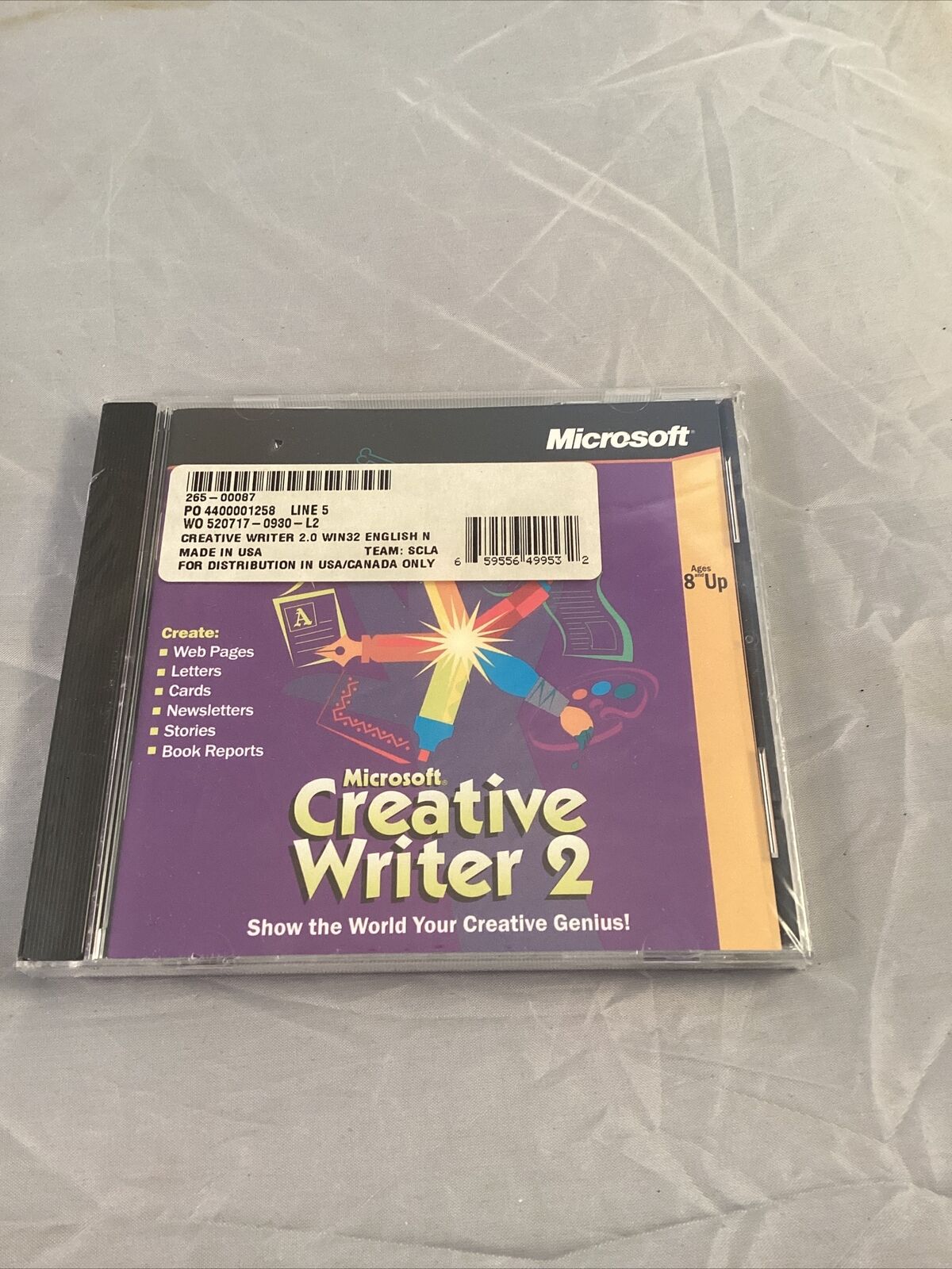 Vintage Microsoft Creative Writer 2.0 BRAND NEW IN Box