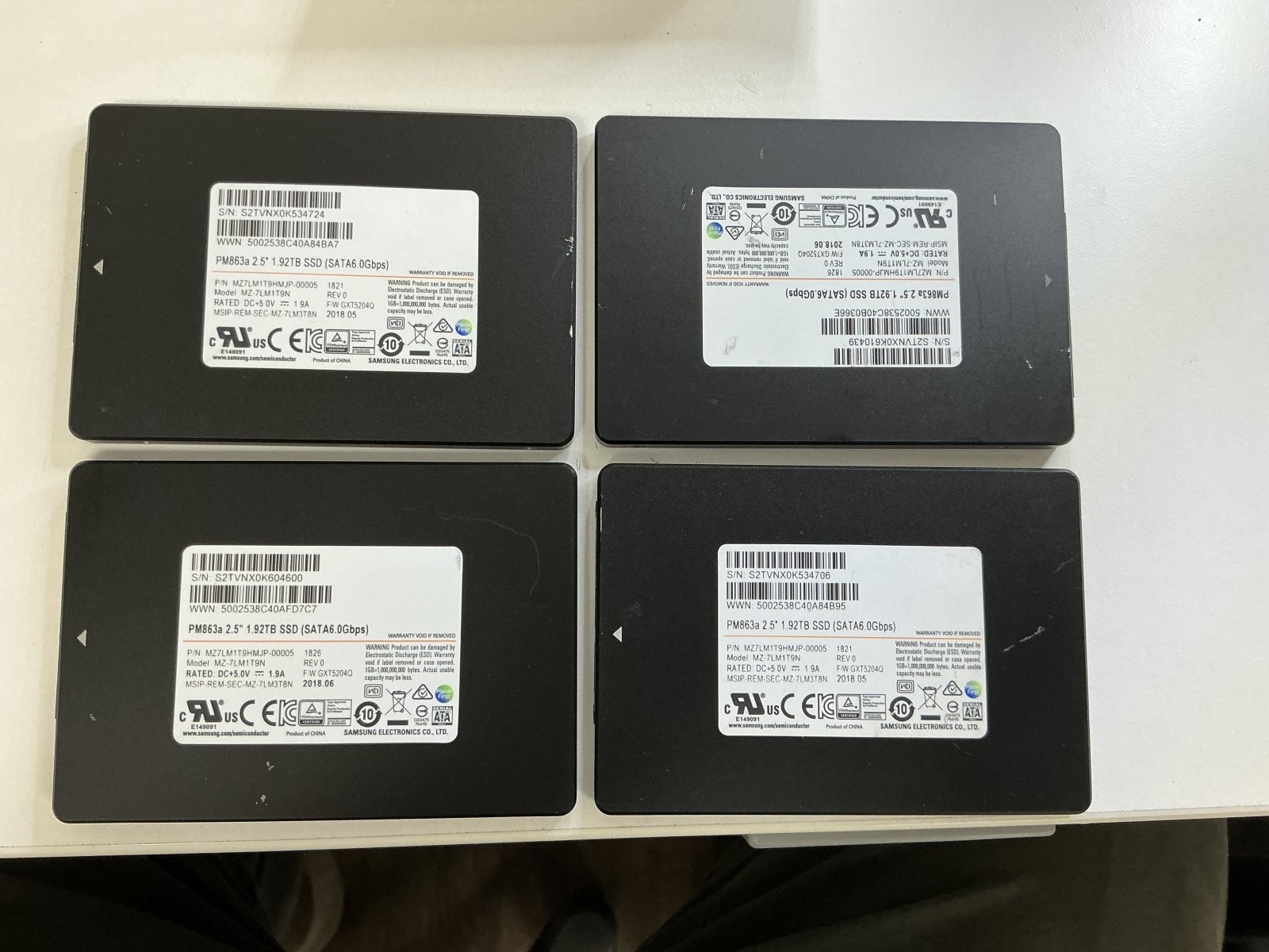 Samsung PM863a MZ-7LM1T9N 1.92TB  2.5" SSD SATA Solid State Drive