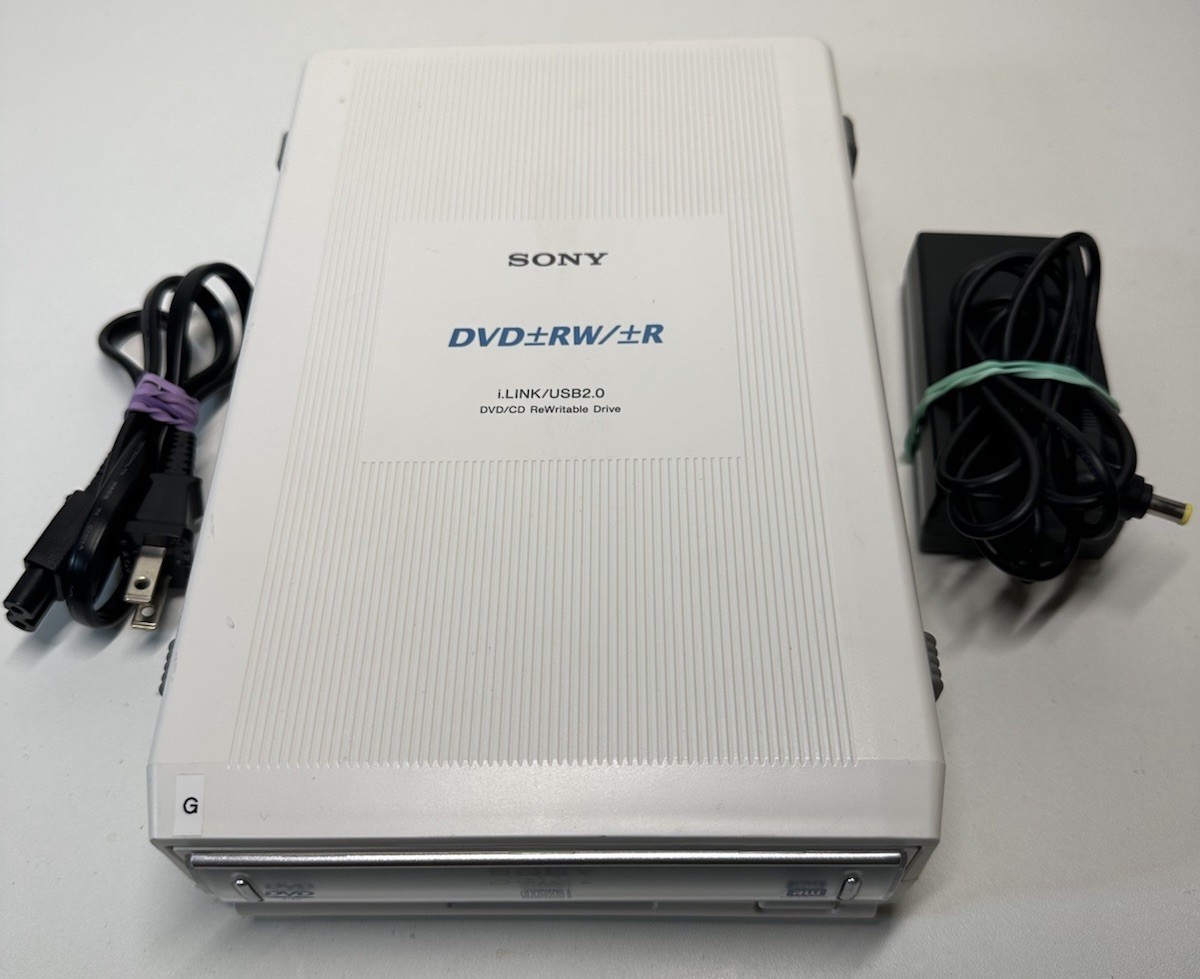 Rare Vintage'04 Sony DRX-51OUL DVD CD Rewritable Drive w/Pwr Supply