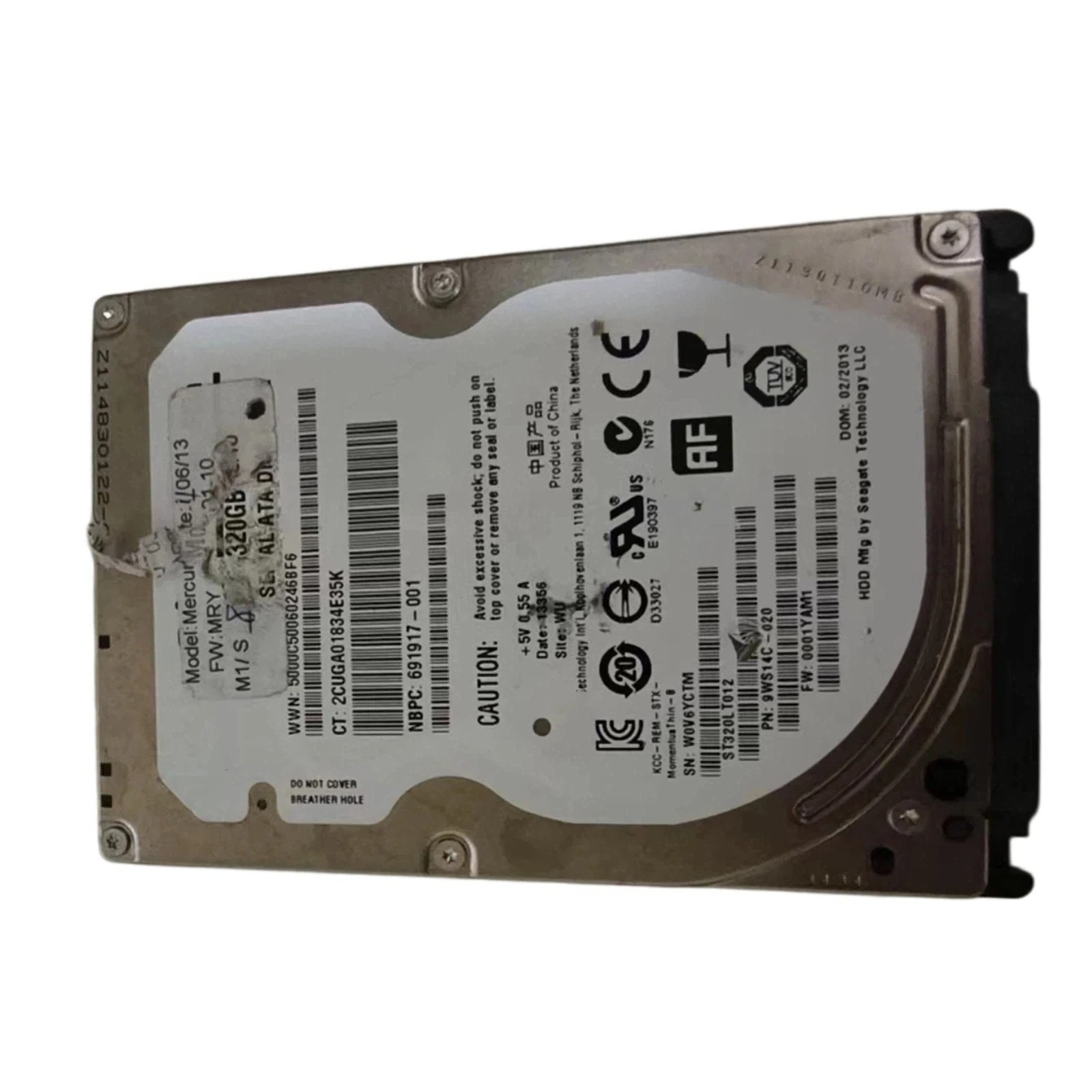 ST320LT012 F/W: 0001YAM1 320GB Hard Disk Drive fits for Seagate 9ws14c-020