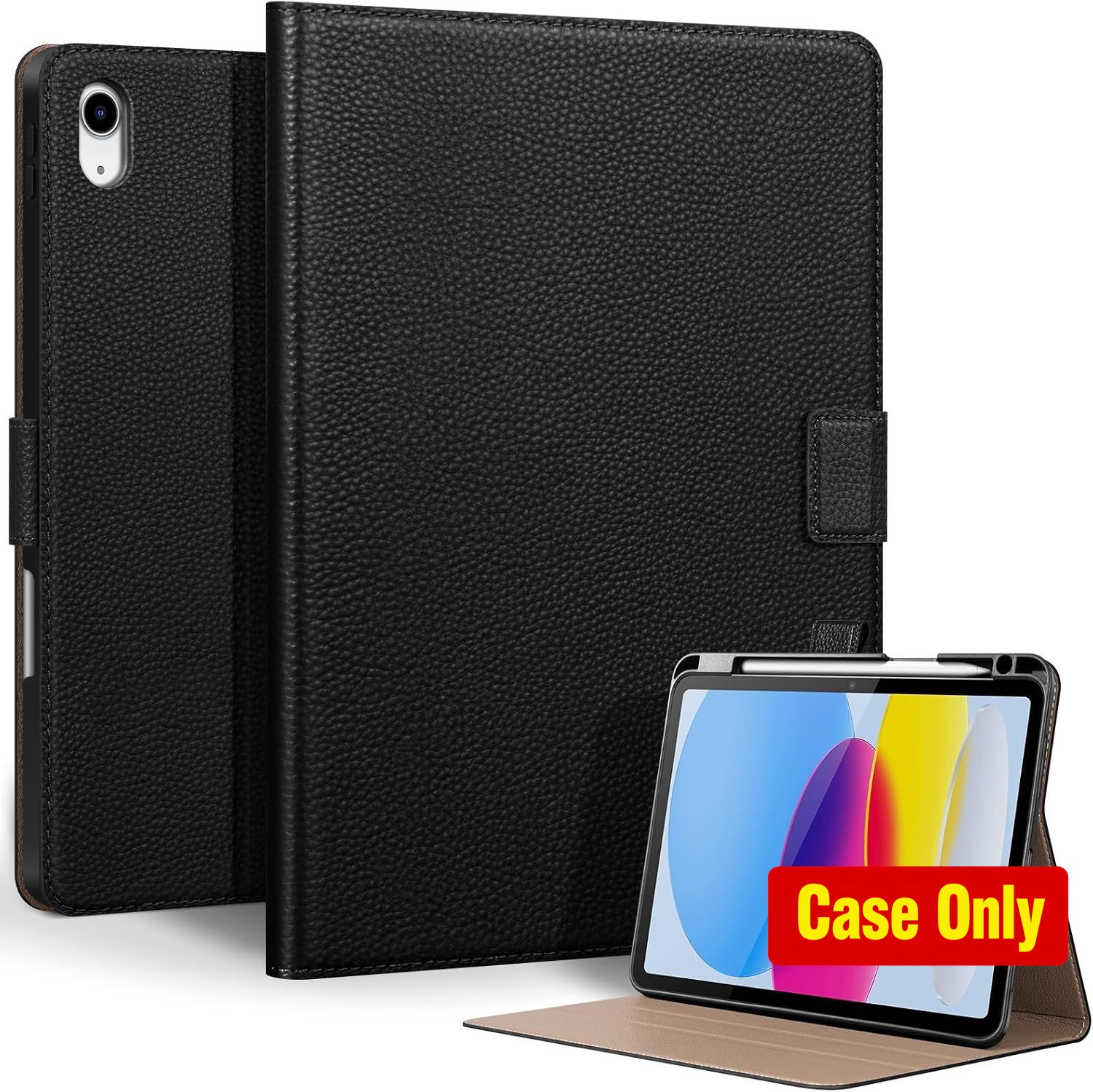 Case for iPad 11th 11" (2025) - Genuine Leather, Shockproof Design