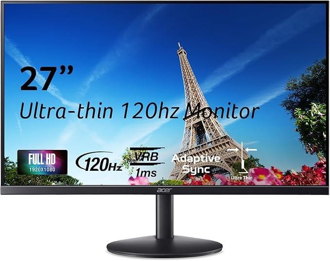 Acer 27" Monitor  FHD IPS 1920x1080 120Hz 1ms HDMI SB3 SB273 G0 Refurbished