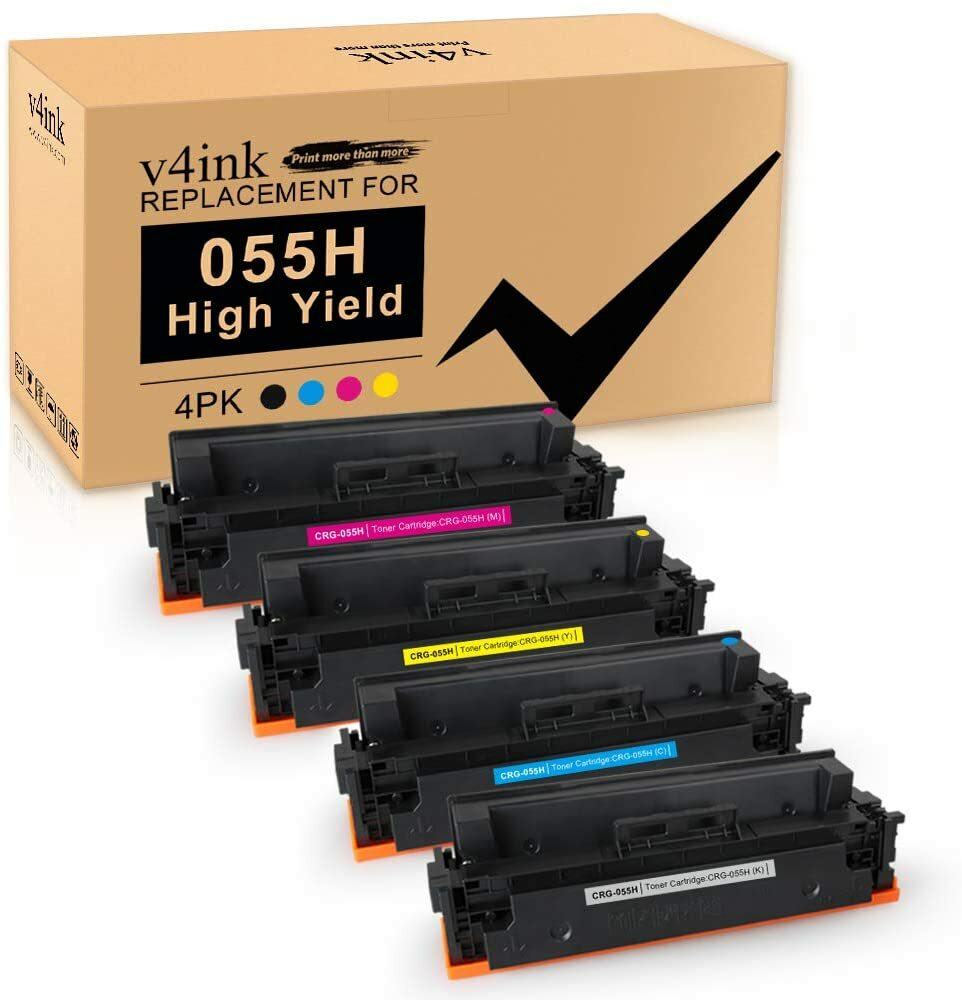 4PK High Yield 055H Toner fits for Canon ImageClass MF743Cdw MF741Cdw MF745Cdw