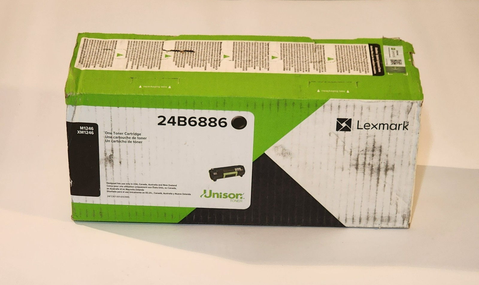 Lexmark 24B6886 Black Toner Cartridge M1246 Genuine New Sealed Box