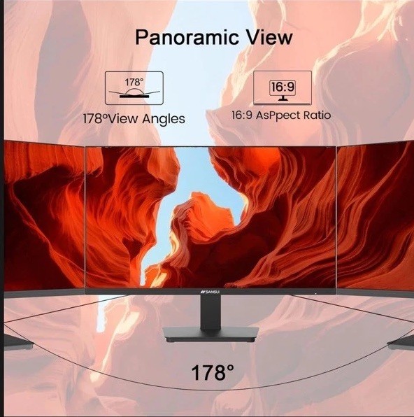 SANSUI 24 inch 100Hz Ultra-Slim PC Monitor ES-24F2  HDMI Cable Included