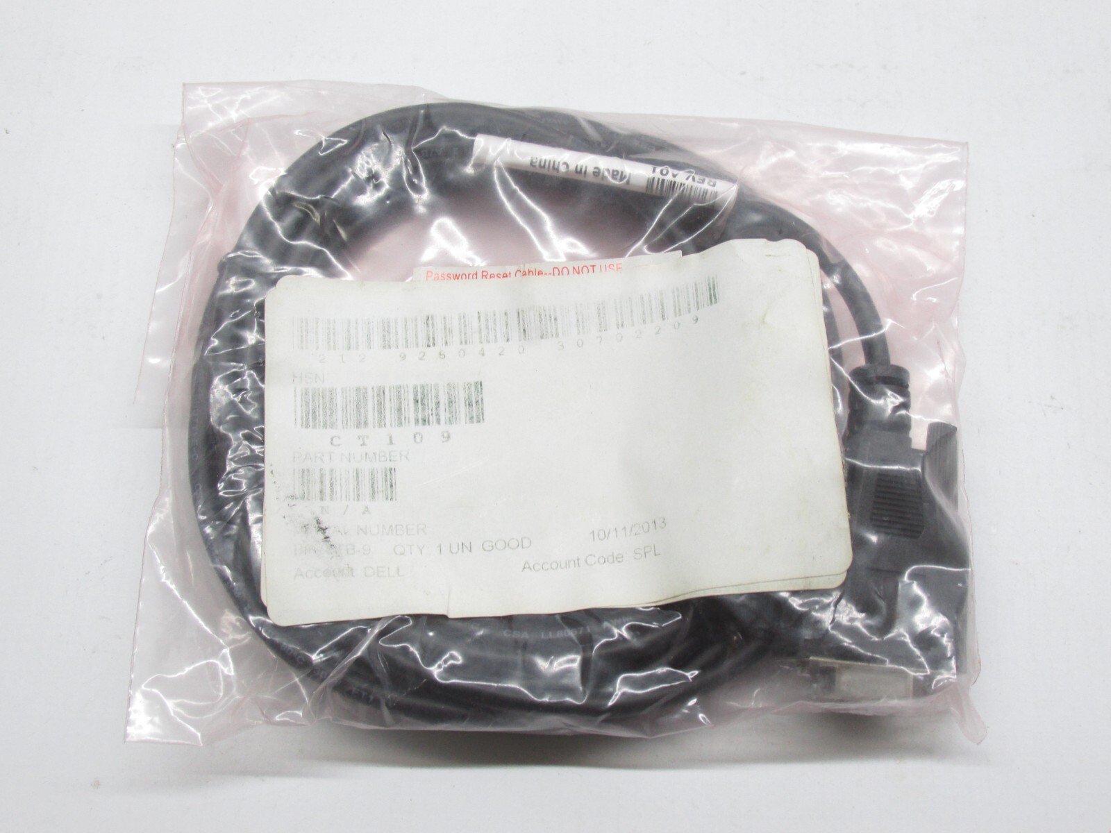 OEM Dell PowerVault MD1000 / MD3000 / MD3000i Password Reset service Cable CT109