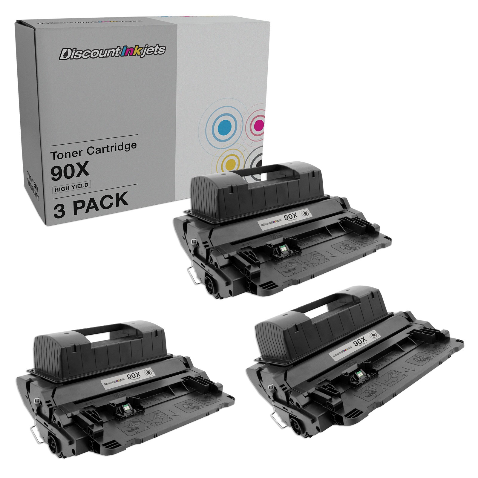 DI Compatible Toner Cartridge Replacements for 90X High yield (3 Pack - Black)