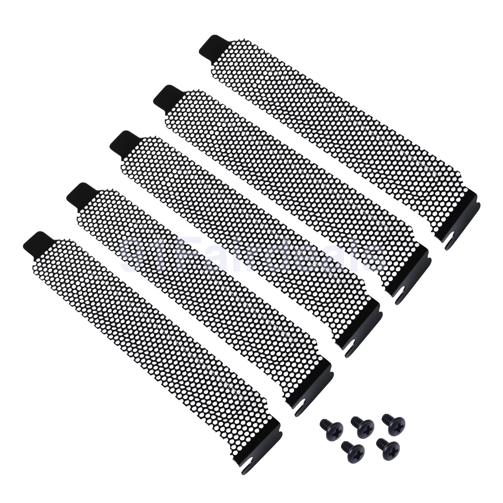 5PCS Vented PCI Slot Dust Filter Cover PC Case Expansion Bracket With Screws