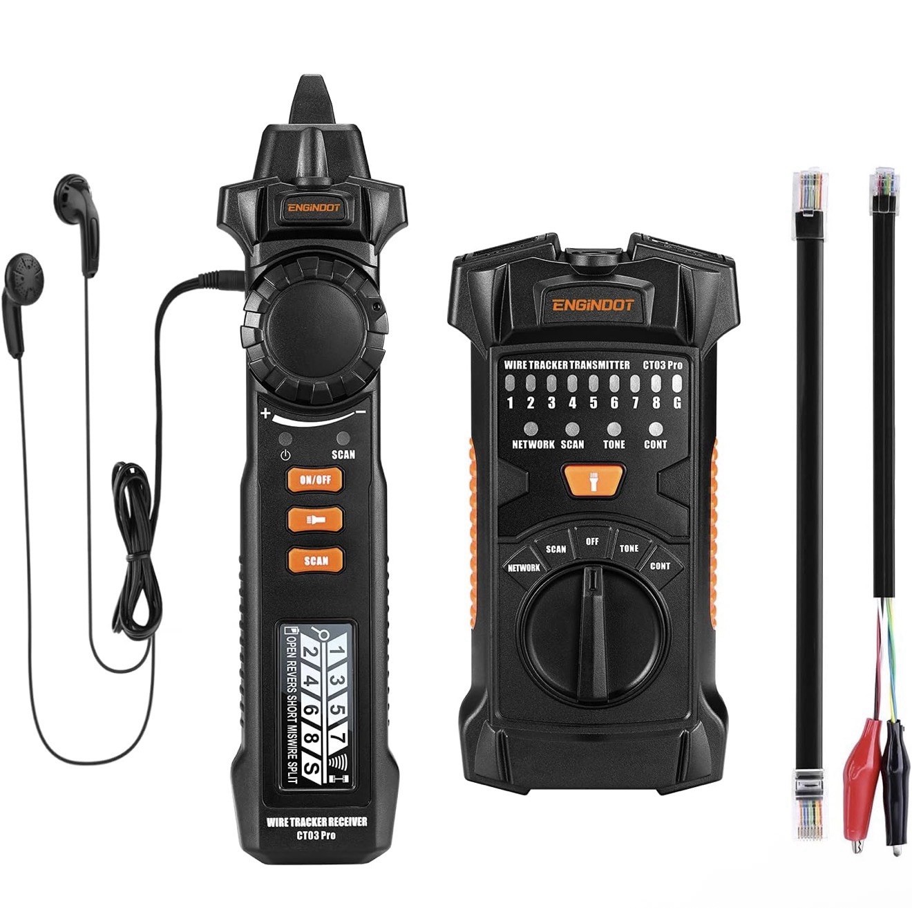 Wire Tracker, RJ11/RJ45 Multifunctional Cable Tester Line Finder With NCV Probe 