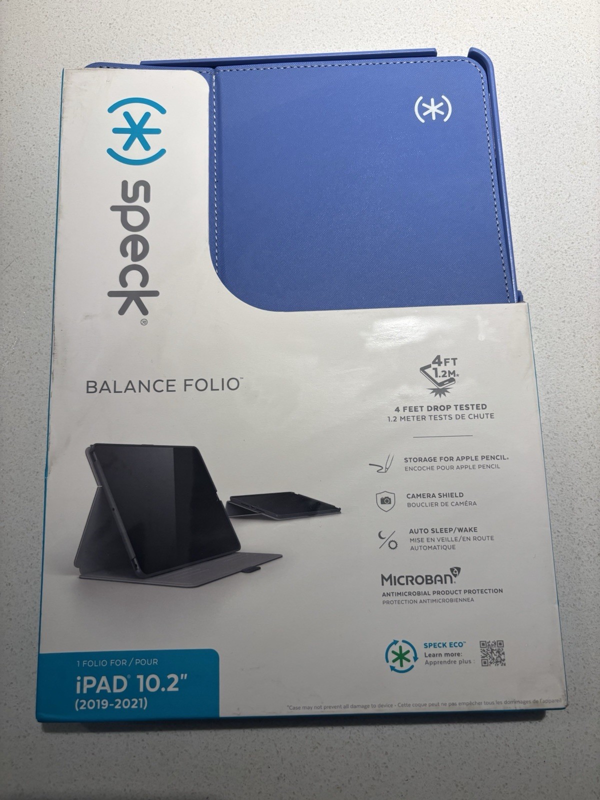 Speck Balance Folio Protective Case for Apple iPad 10.2 inch - Grounded Purple