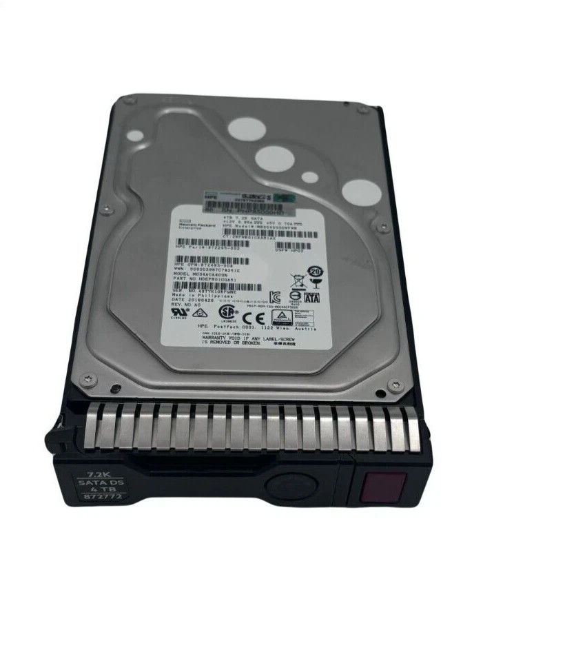 NEW HPE 872491-B21 872772-001 4TB 7.2K SATA 6G 3.5" SC Midline HDD Hard Drive