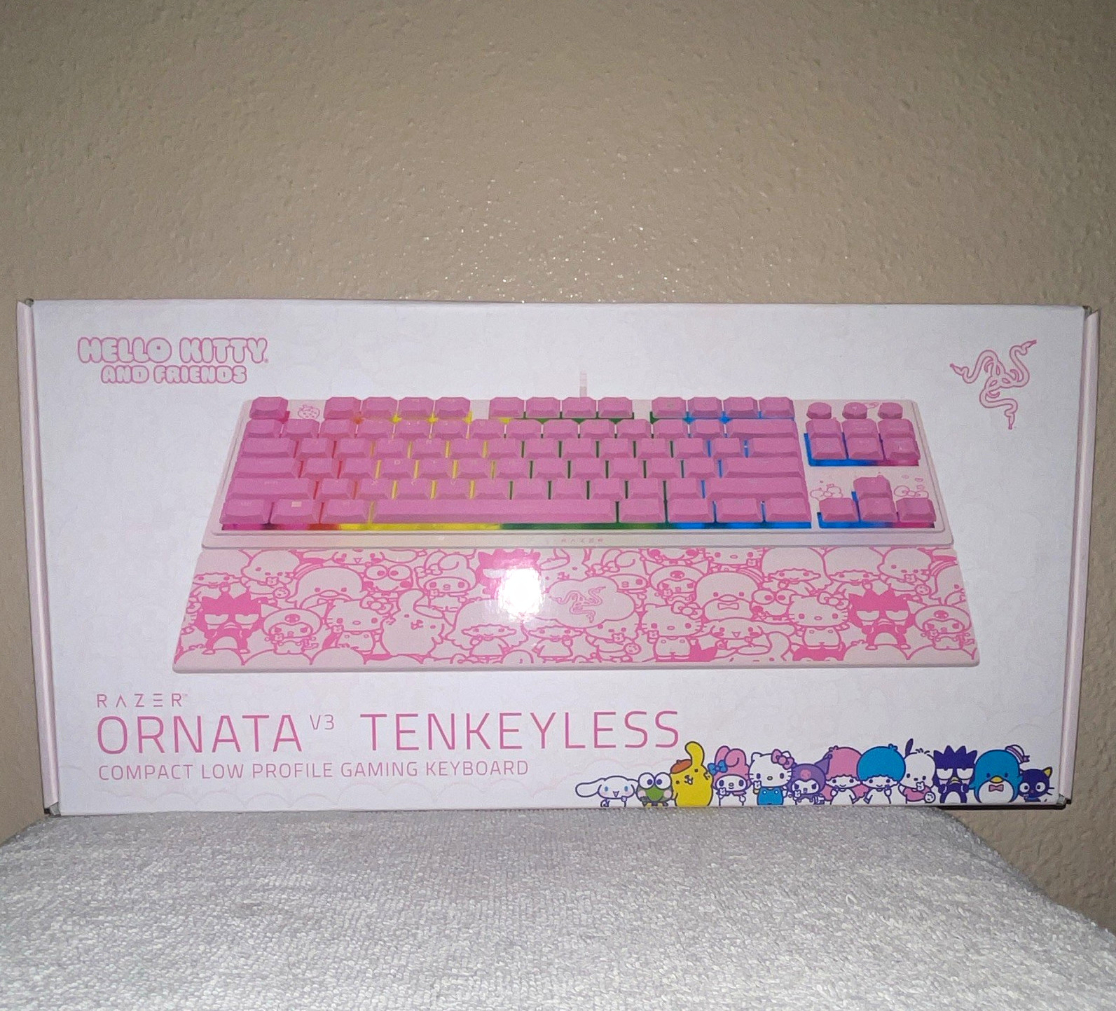 Razer Ornata V3 Tenkeyless Hello Kitty & Friends Pink USB Illuminated KB