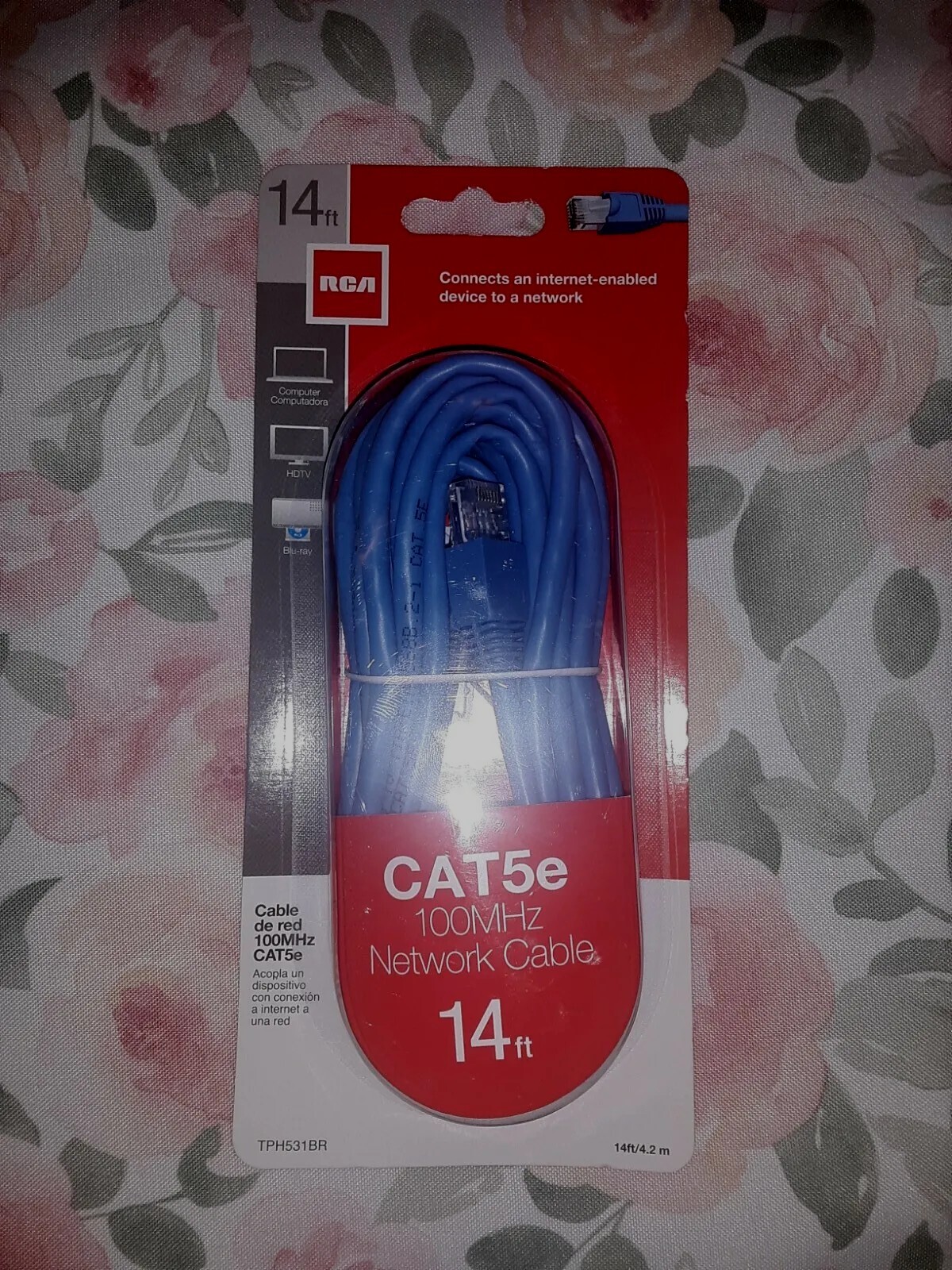 RCA CAT5e 100MHz Network Cable - 14-feet - TPH531BR ES CAW 03- NEW