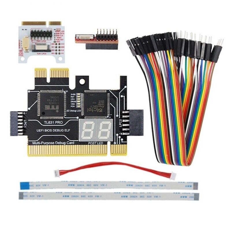 3X(TL631 Pro Diagnostic Card PCI PCI-E  PCI-E Motherboard Multifunction T5Q3)