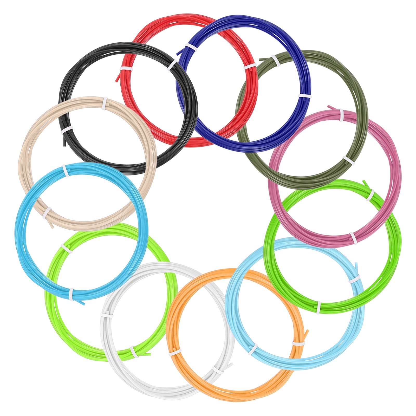 12 Colors 3D Pen Filament, 1.75mm Each 10FT, Total 120FT PCL Filament Refills