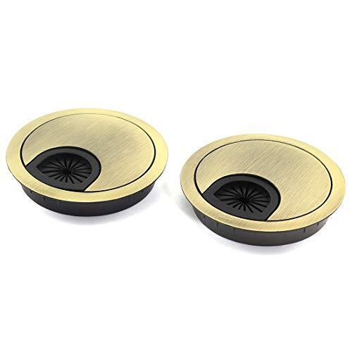 2pcs 23/8 Inch 60mm Metal Desk Grommets For Managing And Hiding Wire Cord Cabl