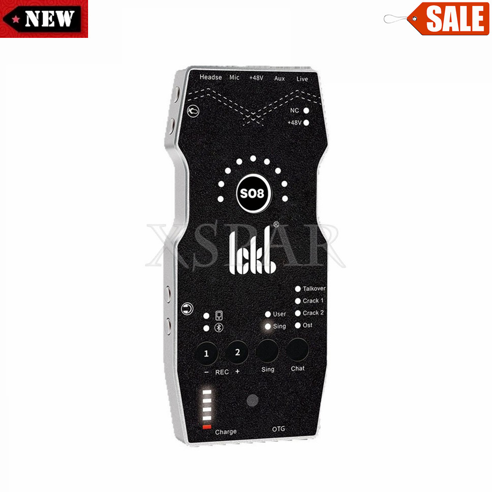ICKB SO8 6th Generation Mobile Live Sound Card Rechargeable Sound Card Cellphone