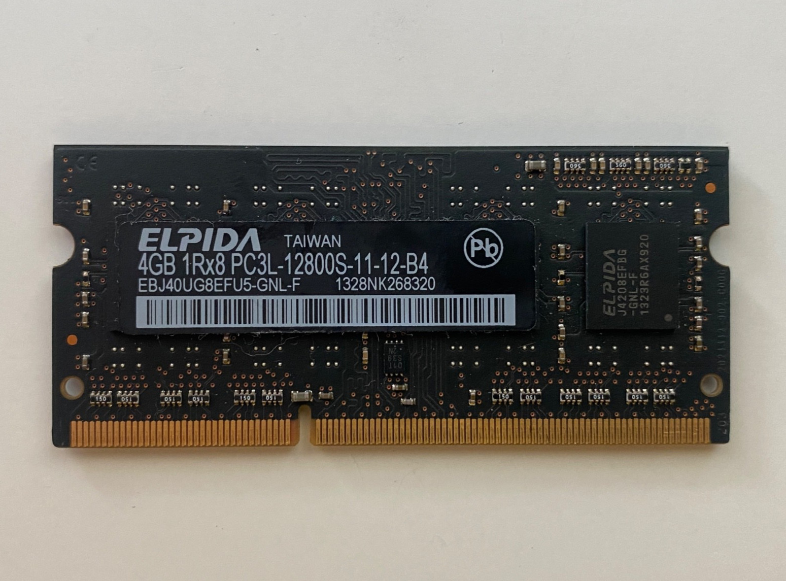 GENUINE Elpida 4GB 1Rx8 PC3L-12800S-11-12-B4 RAM Module EBJ40UG8EFU5-GNL-F