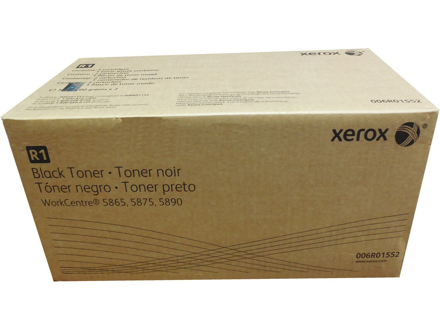 XEROX 6R1552 Genuine Black Toner for WC 5865 5875 5890 (006R01552)