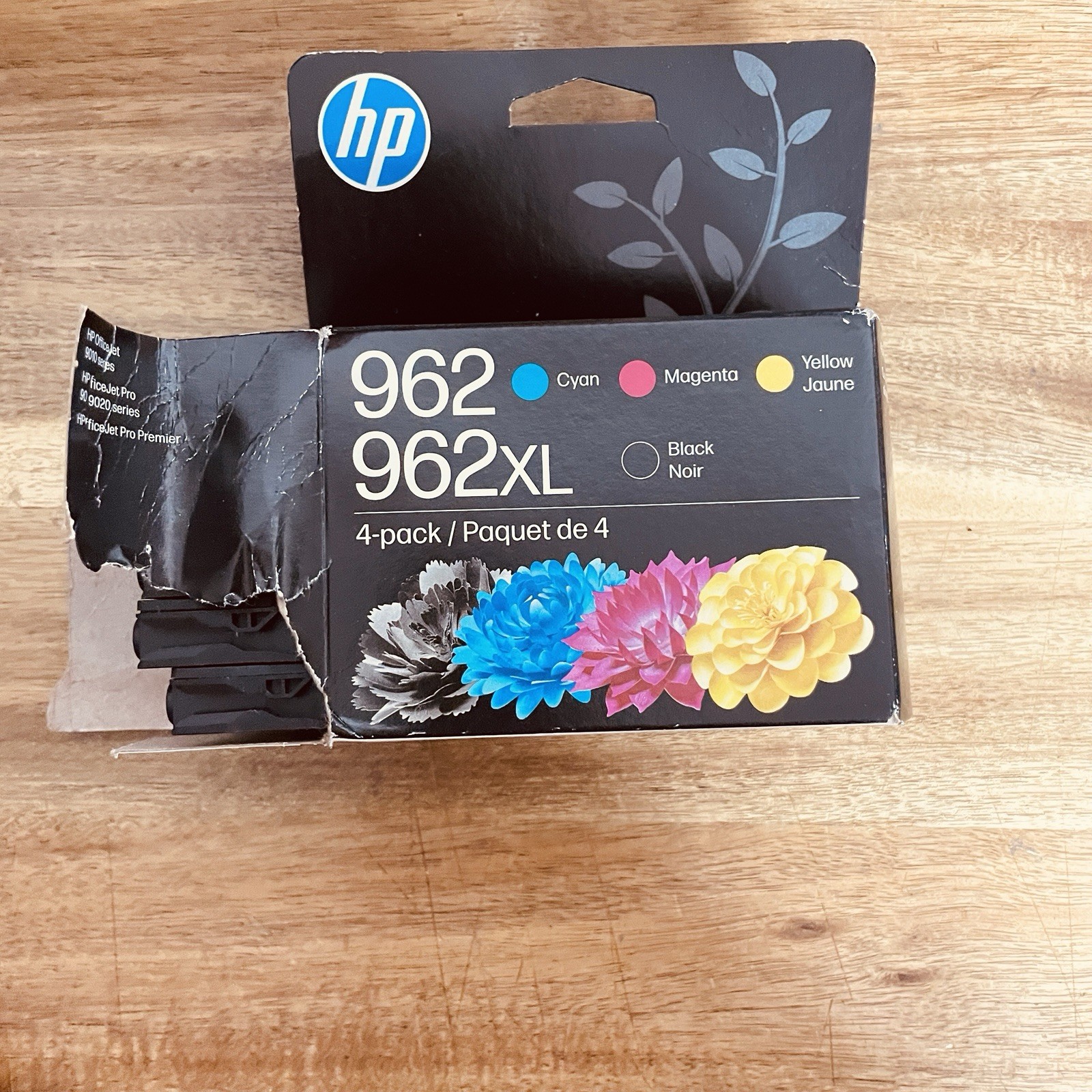 Genuine HP 962XL Black & 962 Cyan Magenta Yellow Ink 4 Pack Exp 12/2027