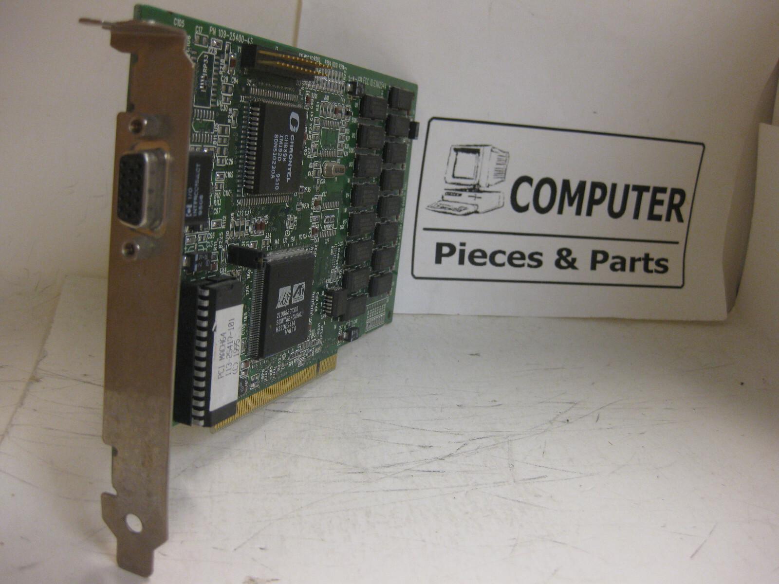 PCI Video card ATI 109-25400-43 MACH64 113-25417-101 EXM254A 1022545144 VGA Full