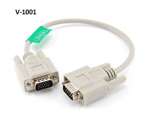 1ft VGA (HD15) Male to Male Monitor Video Cable, CablesOnline V-1001