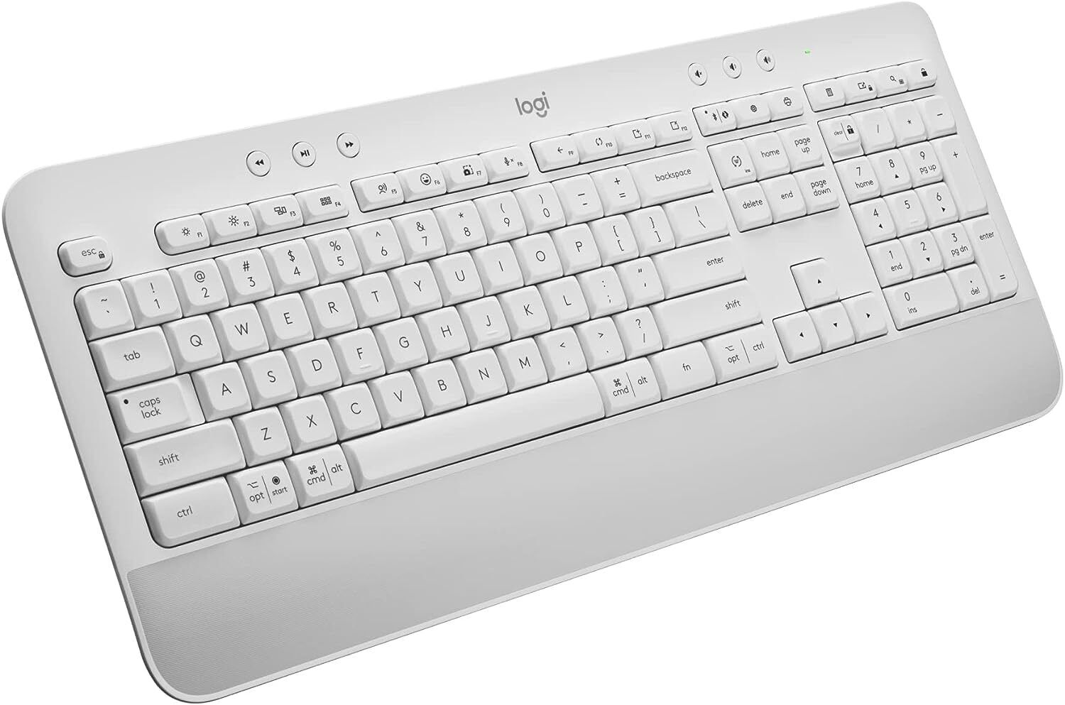 Logitech Signature K650 Comfort Full-Size Wireless Keyboard, Bluetooth, White