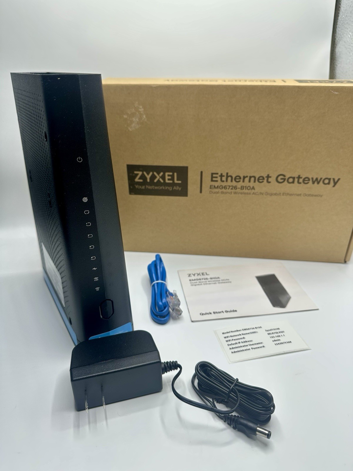 New Zyxel EMG6726-B10A Dual-Band Wireless AC/N Gigabit Ethernet Gateway Open Box