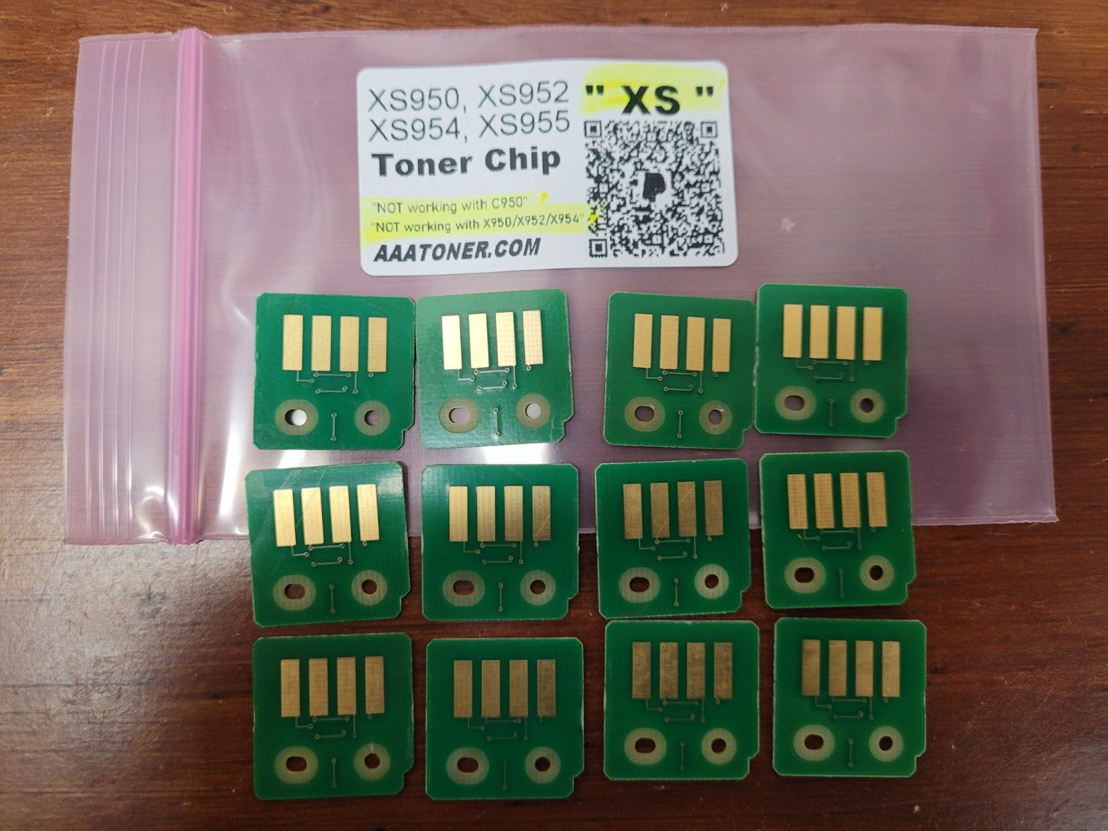 12 x Toner Chips for Lexmark XS950, XS952, XS954, XS955 series Refill (XS)