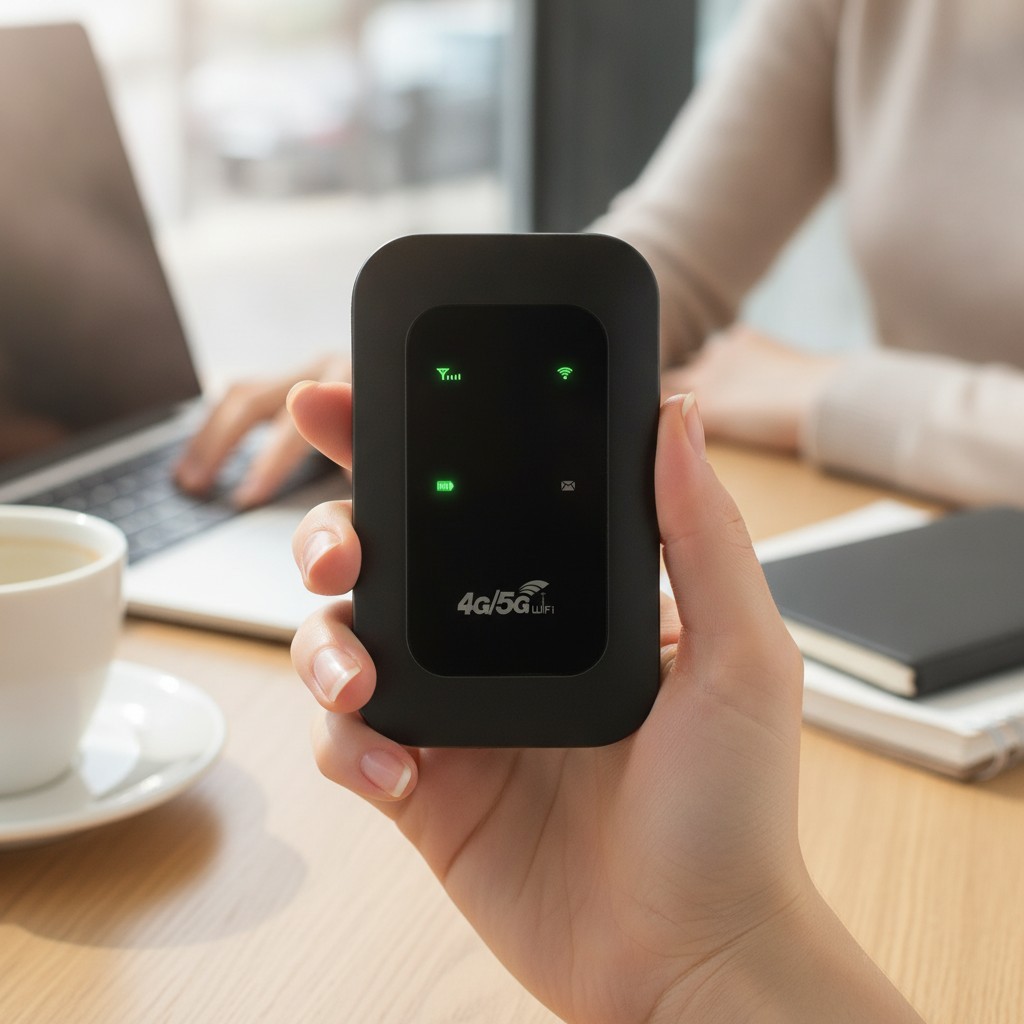 Travel-Ready 4G/5G Hotspot Router - 3200mAh Battery, Plug and Play Convenience