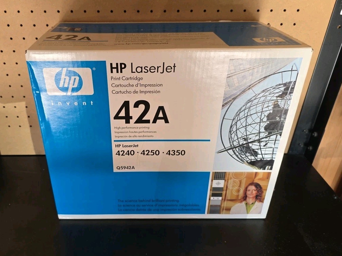 Genuine HP 42A Black LaserJet Toner Cartridge (Q5942A) - Brand New Factory Seale