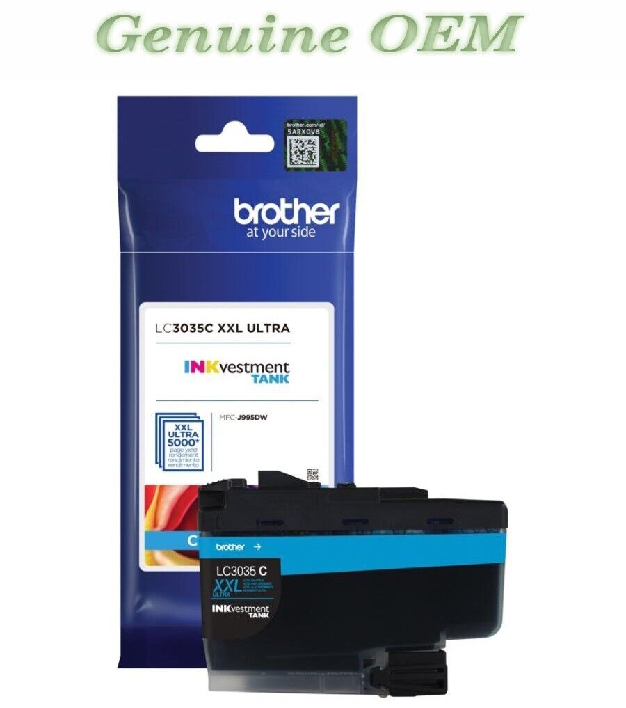 LC3035C/LC-3035C Original OEM Brother LC3035 Ink, Cyan Ultra High Yield Genuine